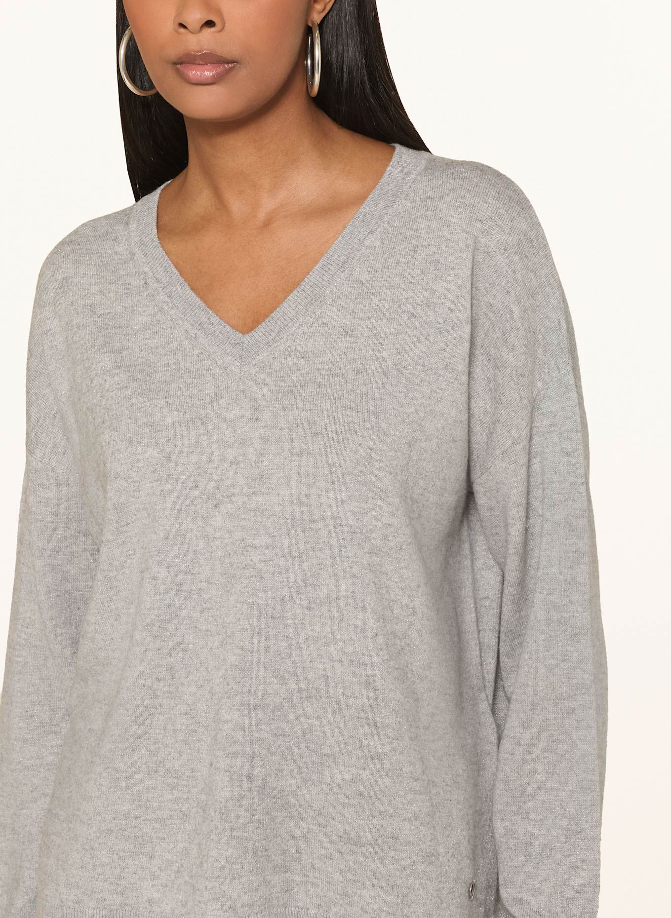 Joseph Ribkoff Pullover mit Glitzergarn: HELLGRAU