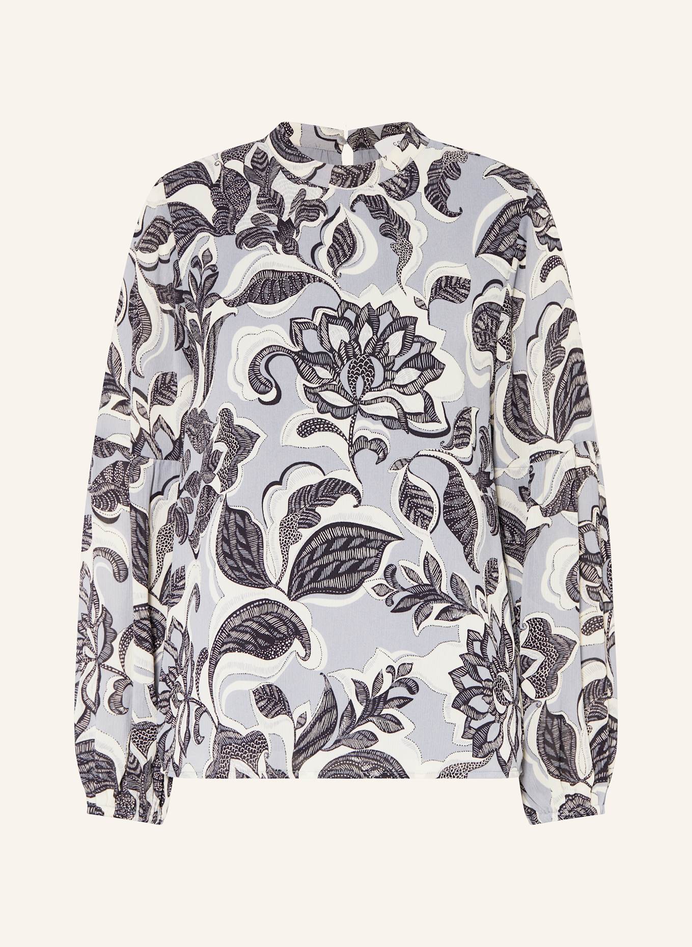 comma Blusenshirt: BLAUGRAU / DUNKELBLAU