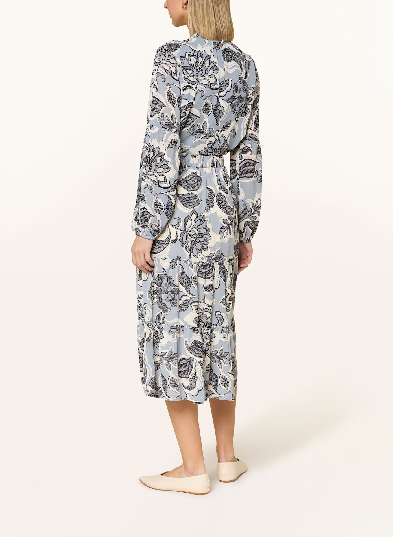 comma Blusenshirt: BLAUGRAU / DUNKELBLAU