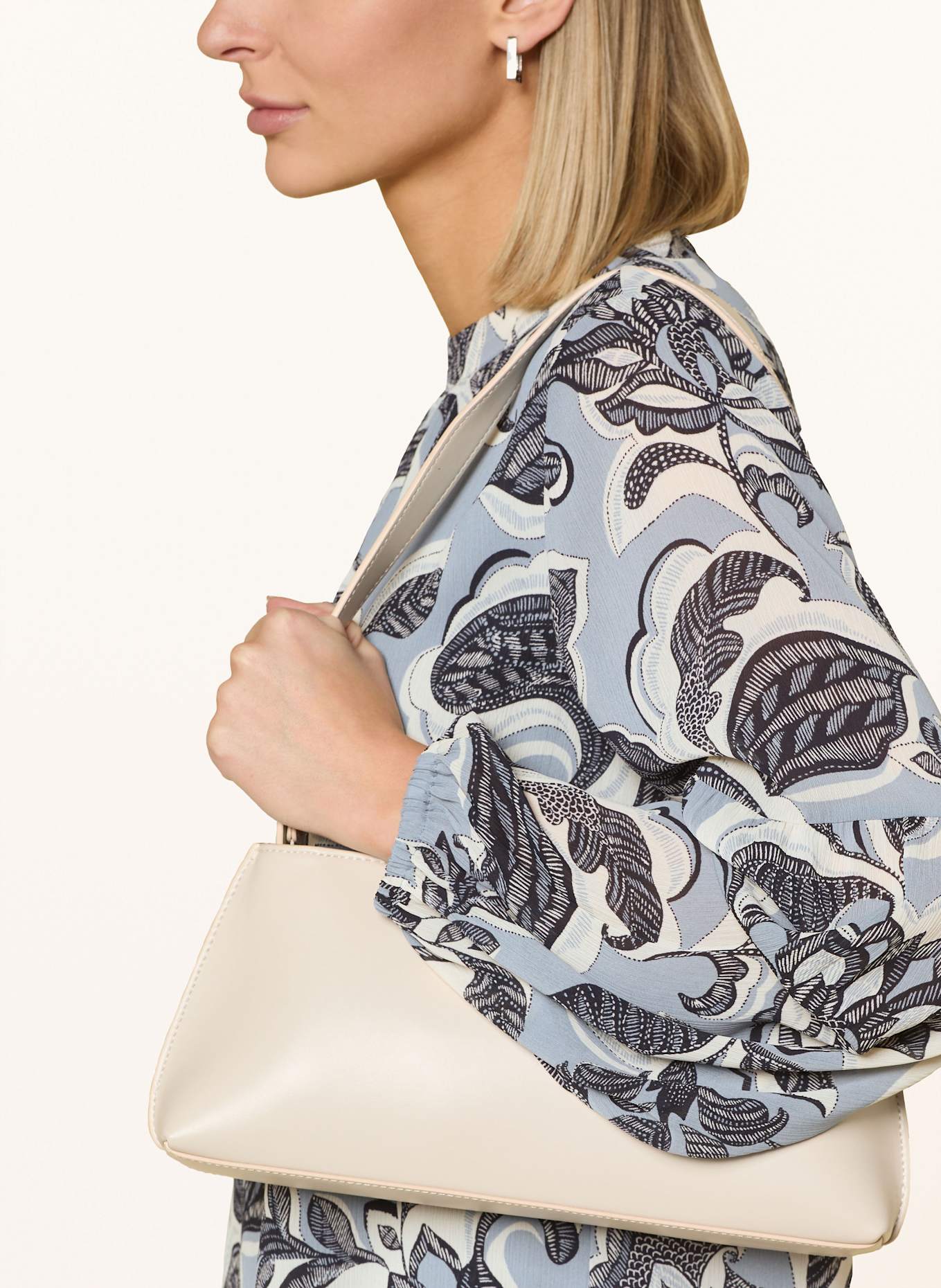 comma Blusenshirt: BLAUGRAU / DUNKELBLAU