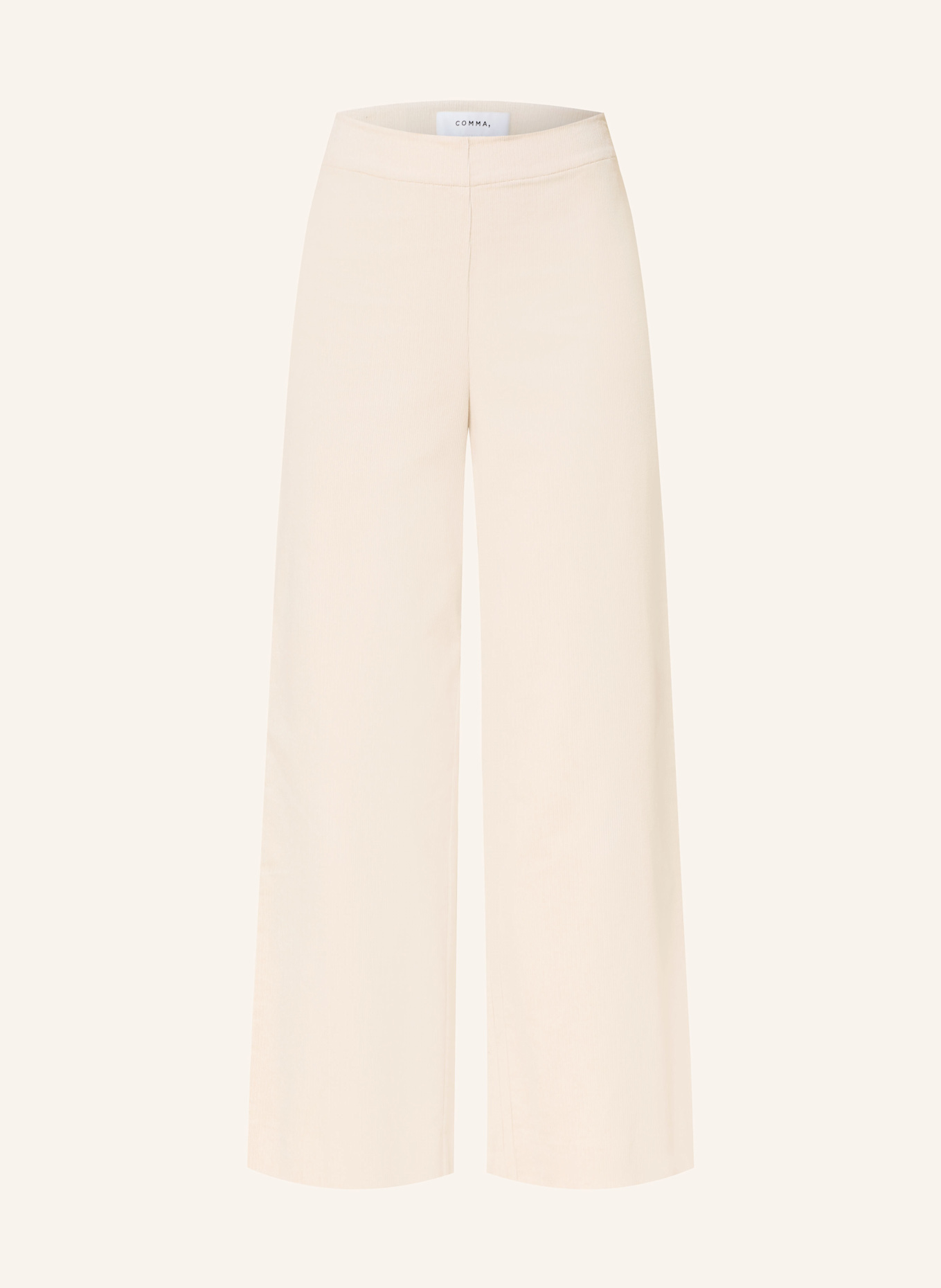 comma 7/8-Hose aus Cord: HELLBRAUN