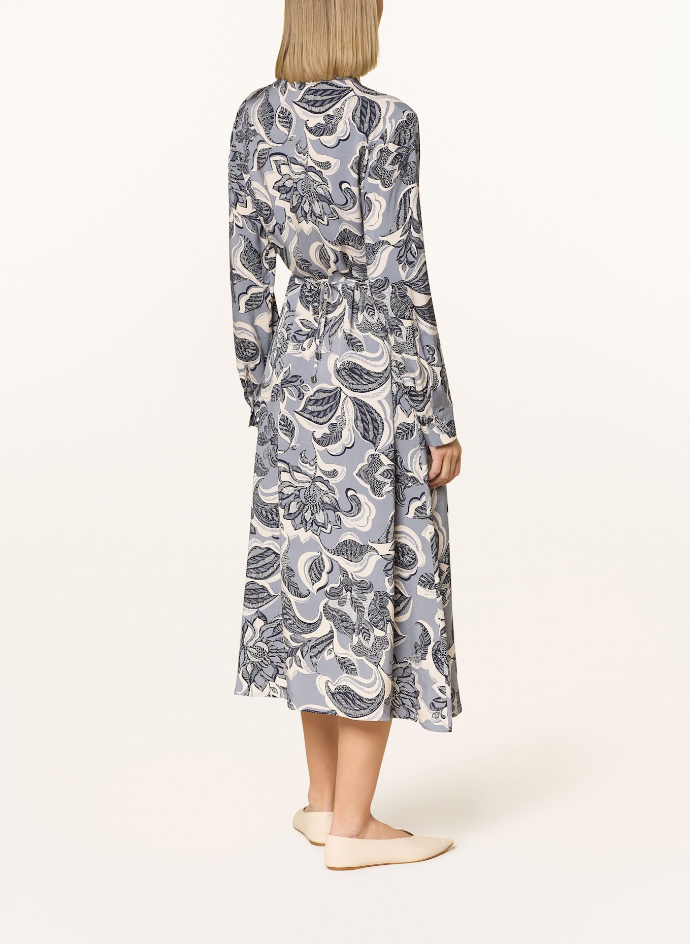 comma Hemdblusenkleid: BLAUGRAU / DUNKELBLAU