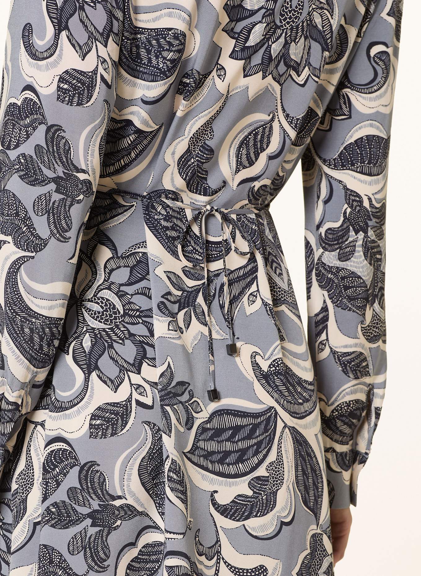 comma Hemdblusenkleid: BLAUGRAU / DUNKELBLAU