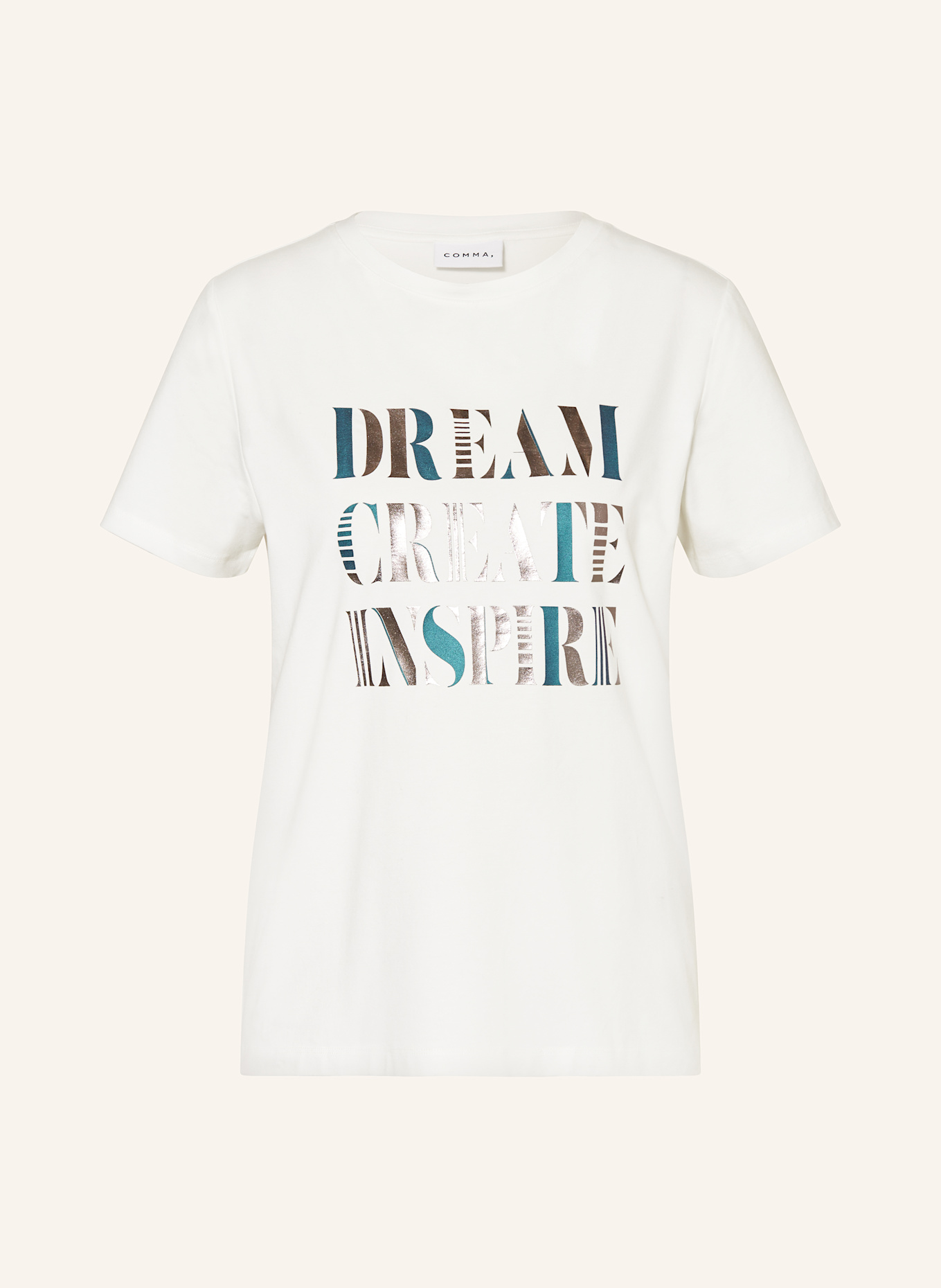 comma T-Shirt: WEISS