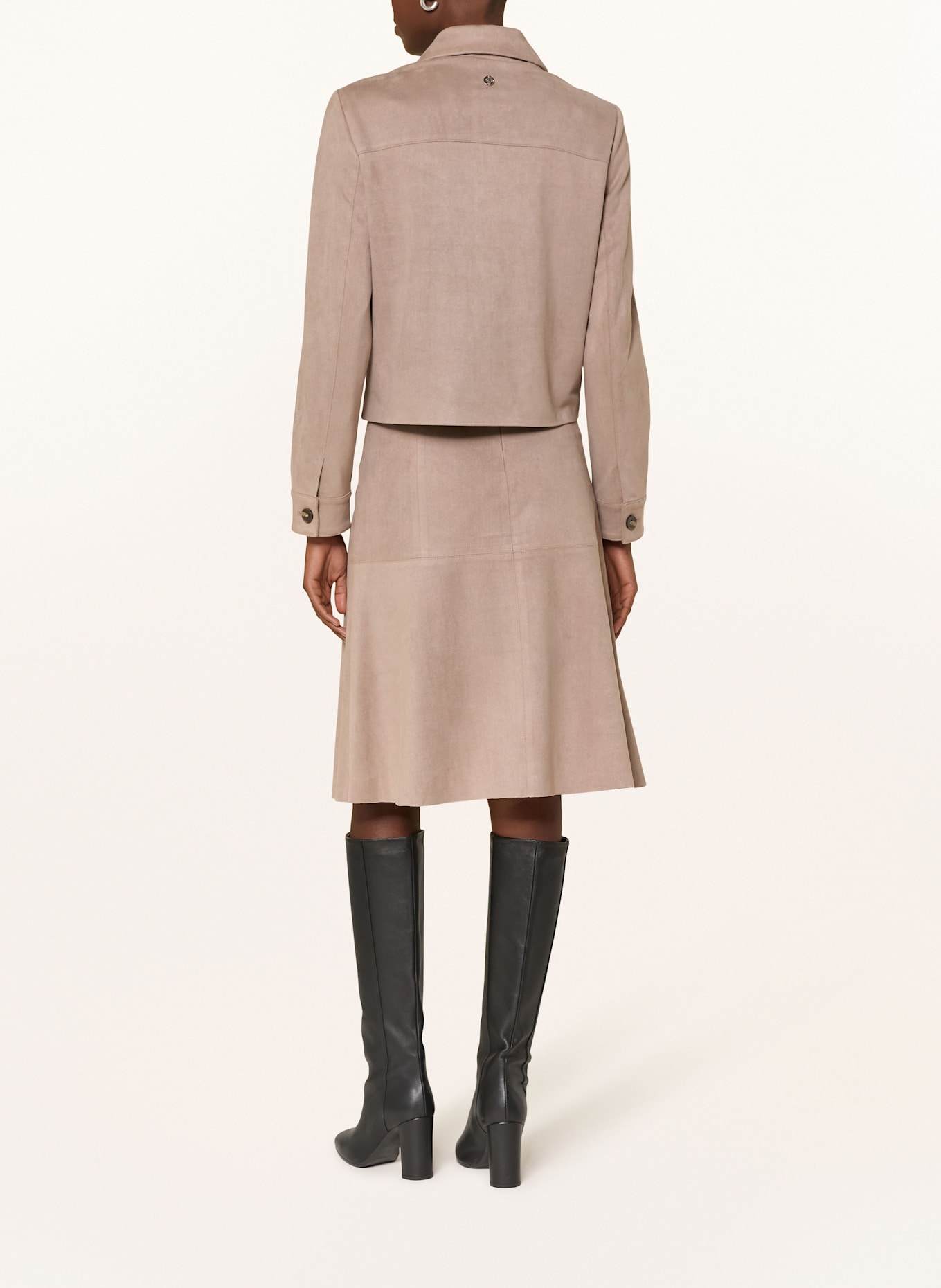 s.Oliver BLACK LABEL Rock in Lederoptik: TAUPE