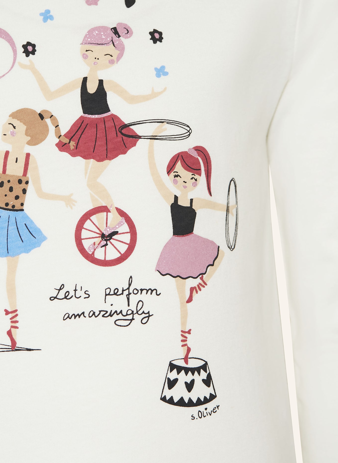 s.Oliver RED Longsleeve: WEISS / DUNKELROT / SCHWARZ