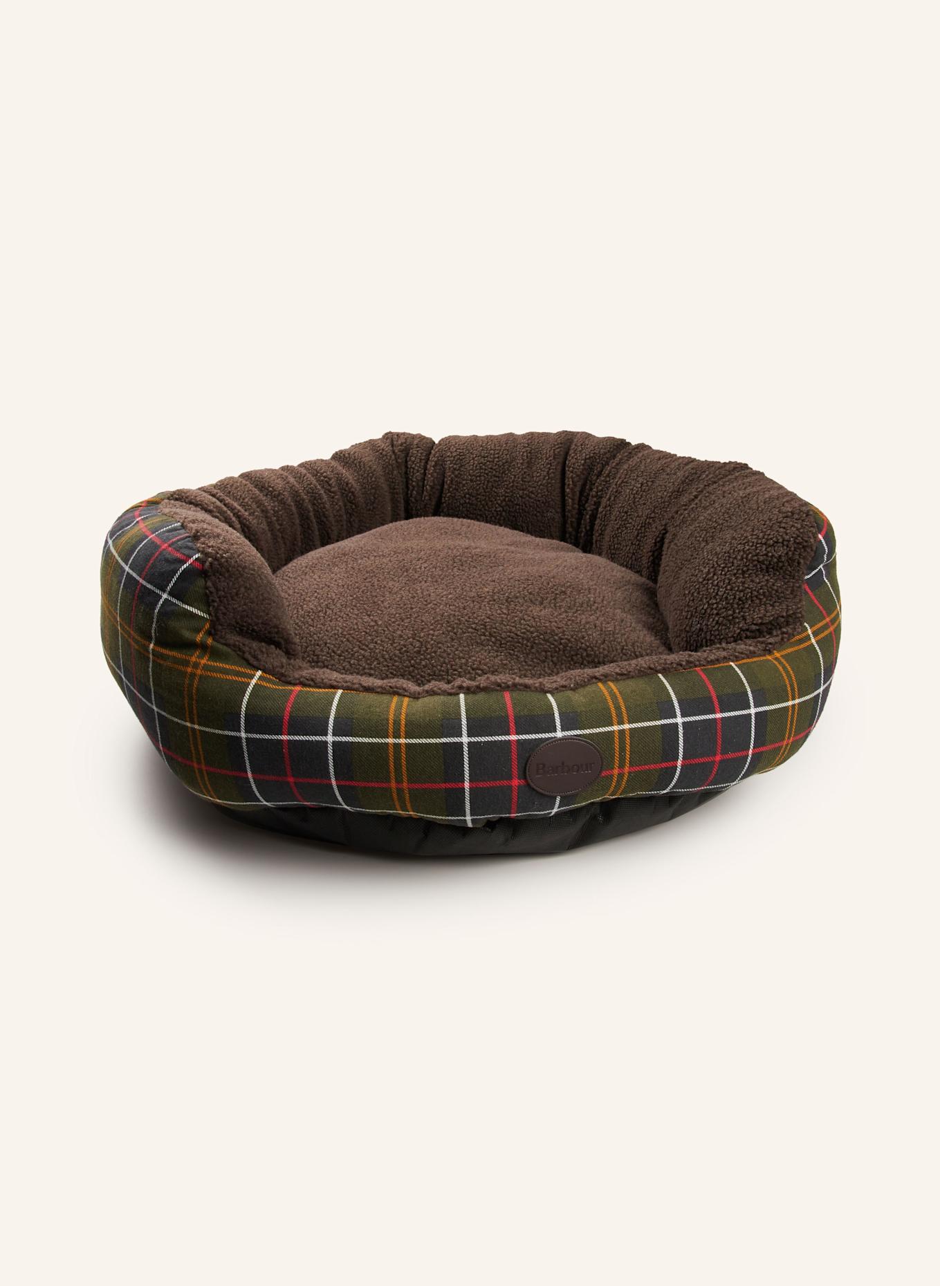 Barbour Hundebett: DUNKELBRAUN/ OLIV/ GELB