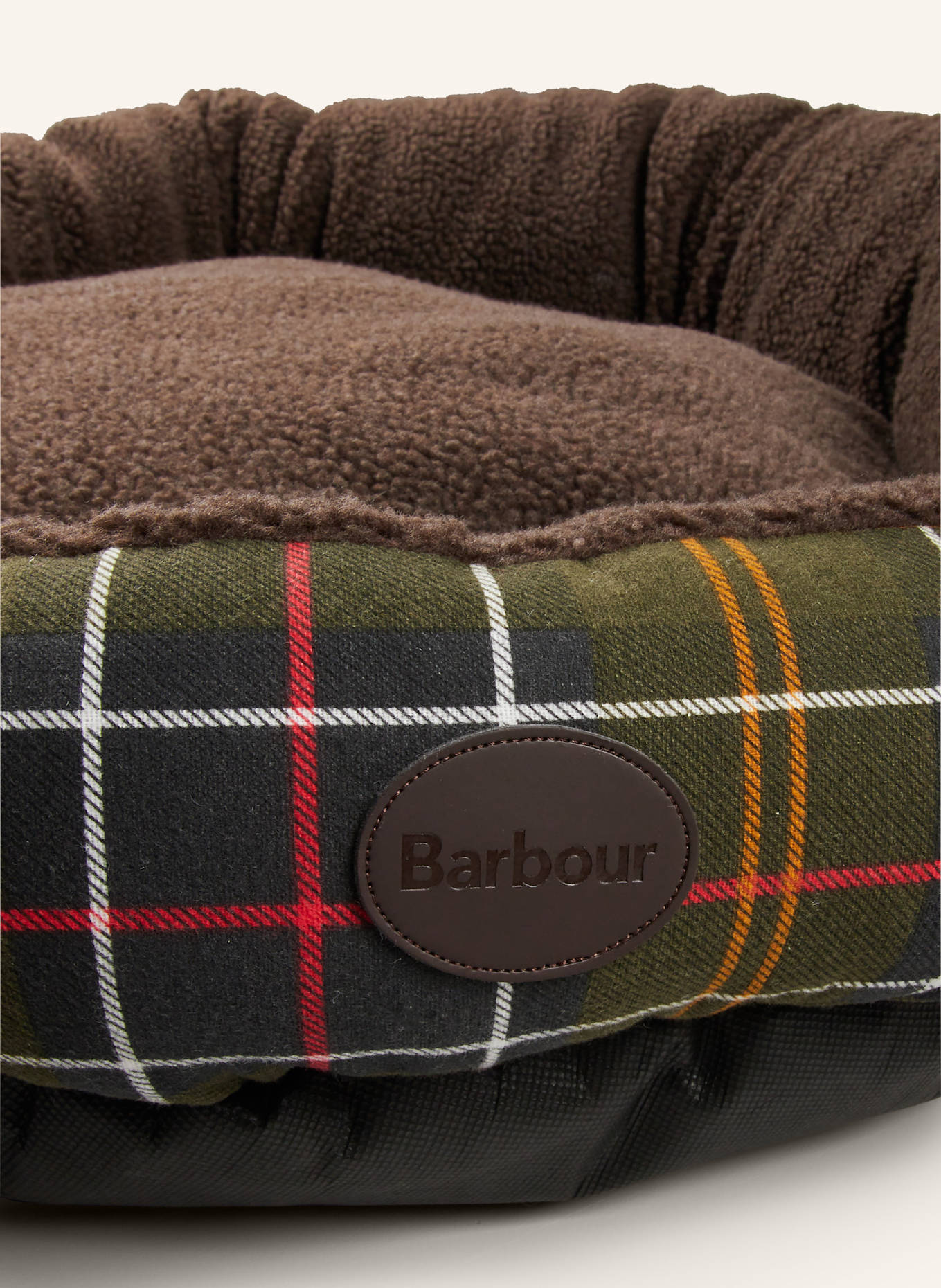 Barbour Hundebett: DUNKELBRAUN/ OLIV/ GELB