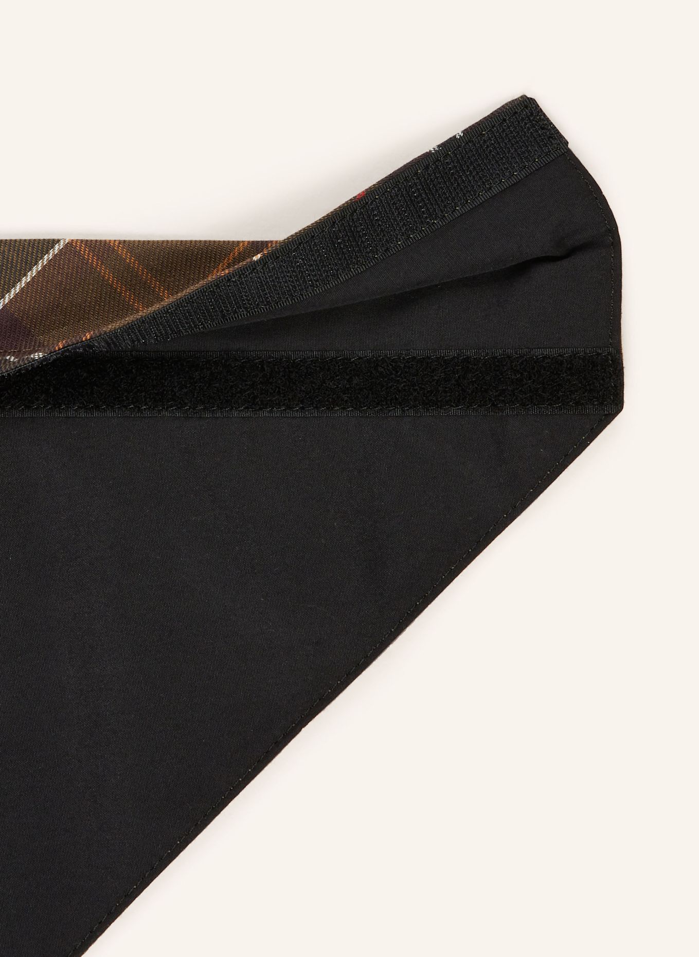 Barbour Hunde-Bandana TARTAN: OLIV / DUNKELBRAUN / WEISS