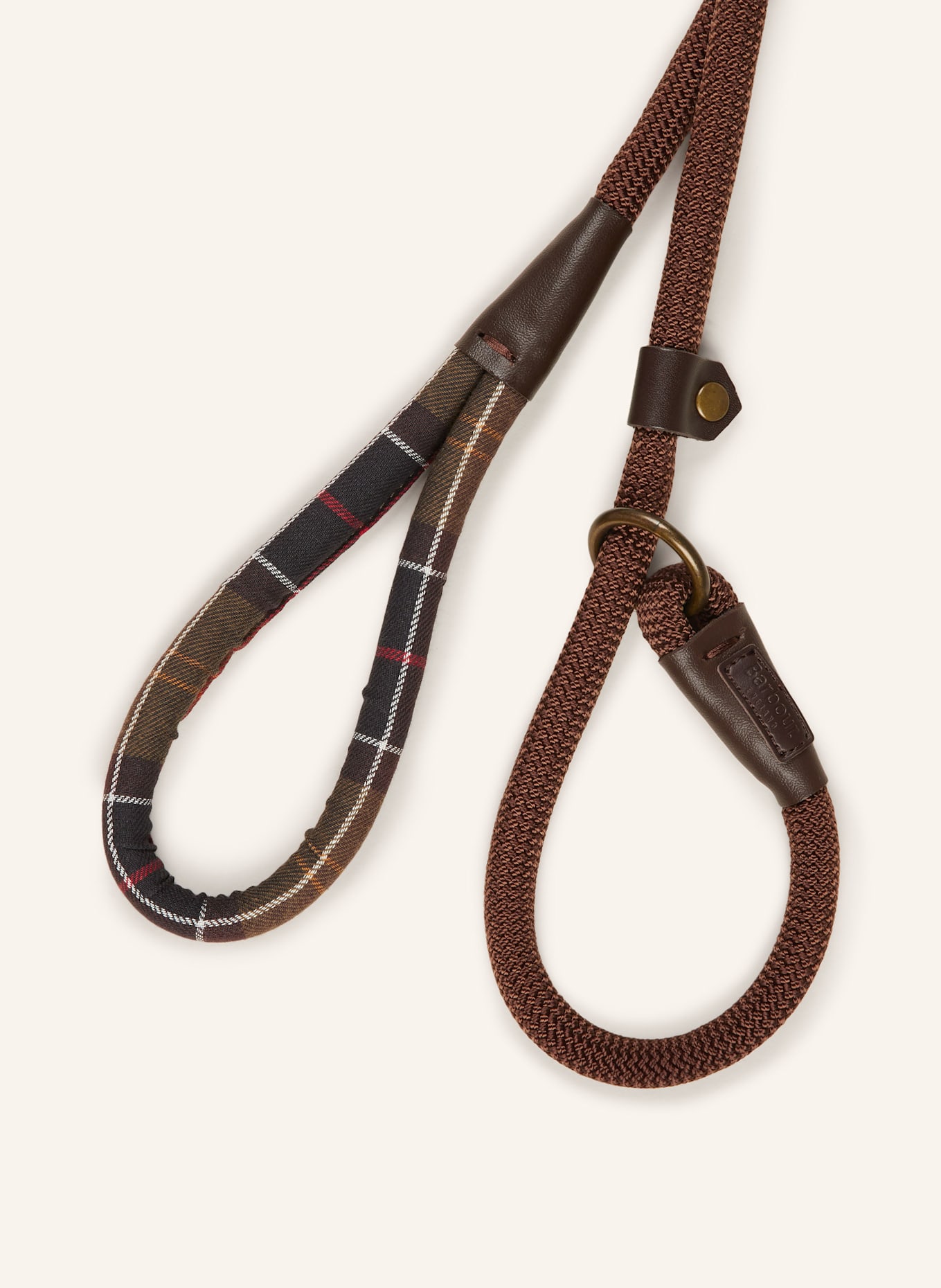 Barbour Hundeleine TRIM: DUNKELBRAUN / OLIV / ROT