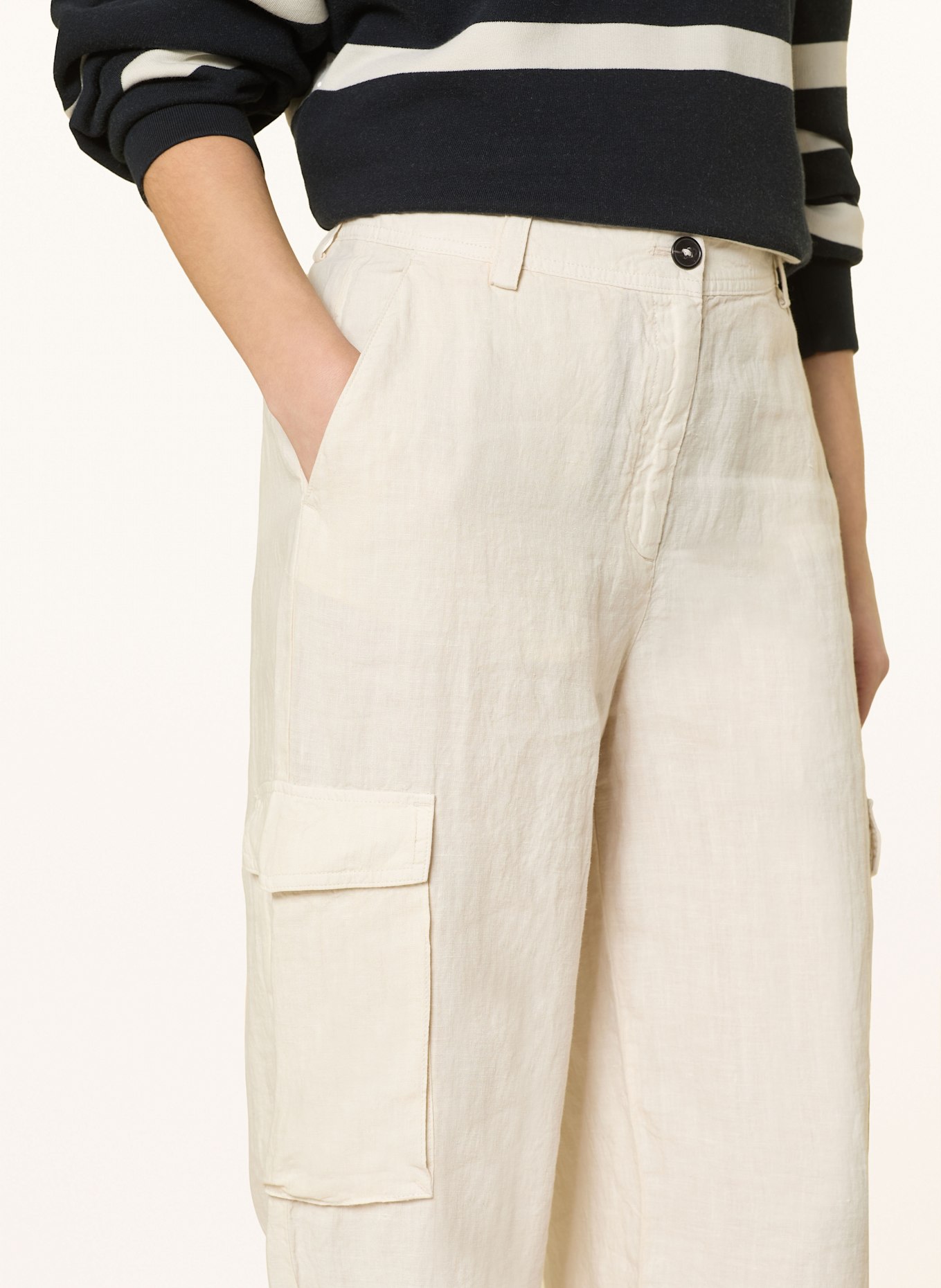 Marc O'Polo Bojówki z lnu: ECRU