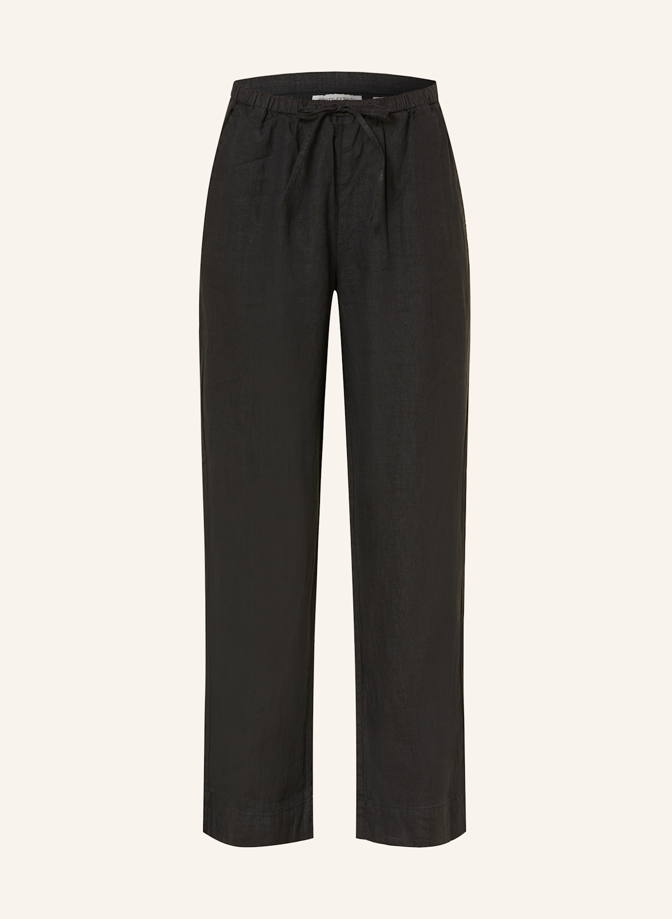 Marc O'Polo Pantalon de jogging en lin: NOIR