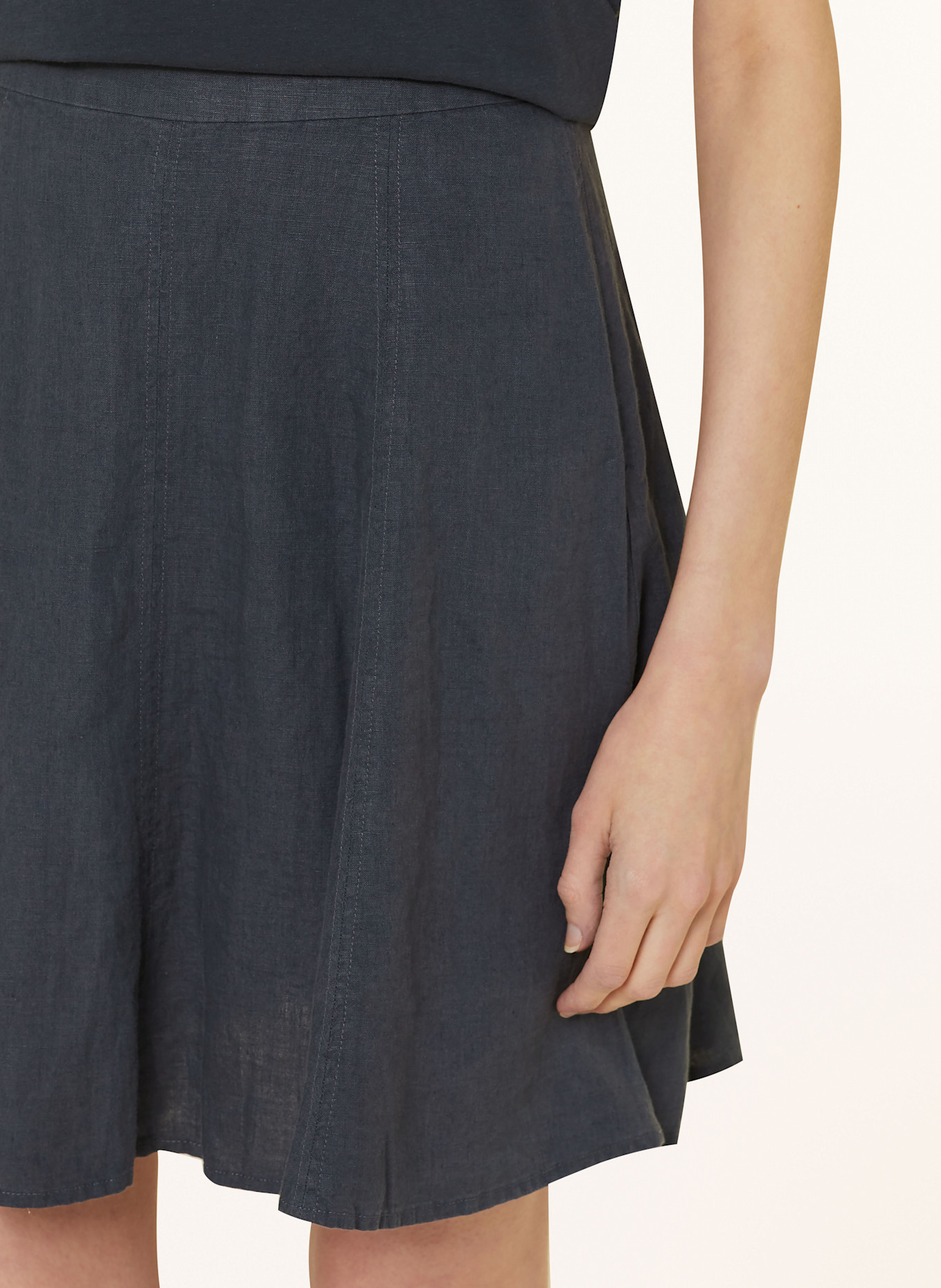 Marc O'Polo Lněná sukně: TMAVĚ MODRÁ