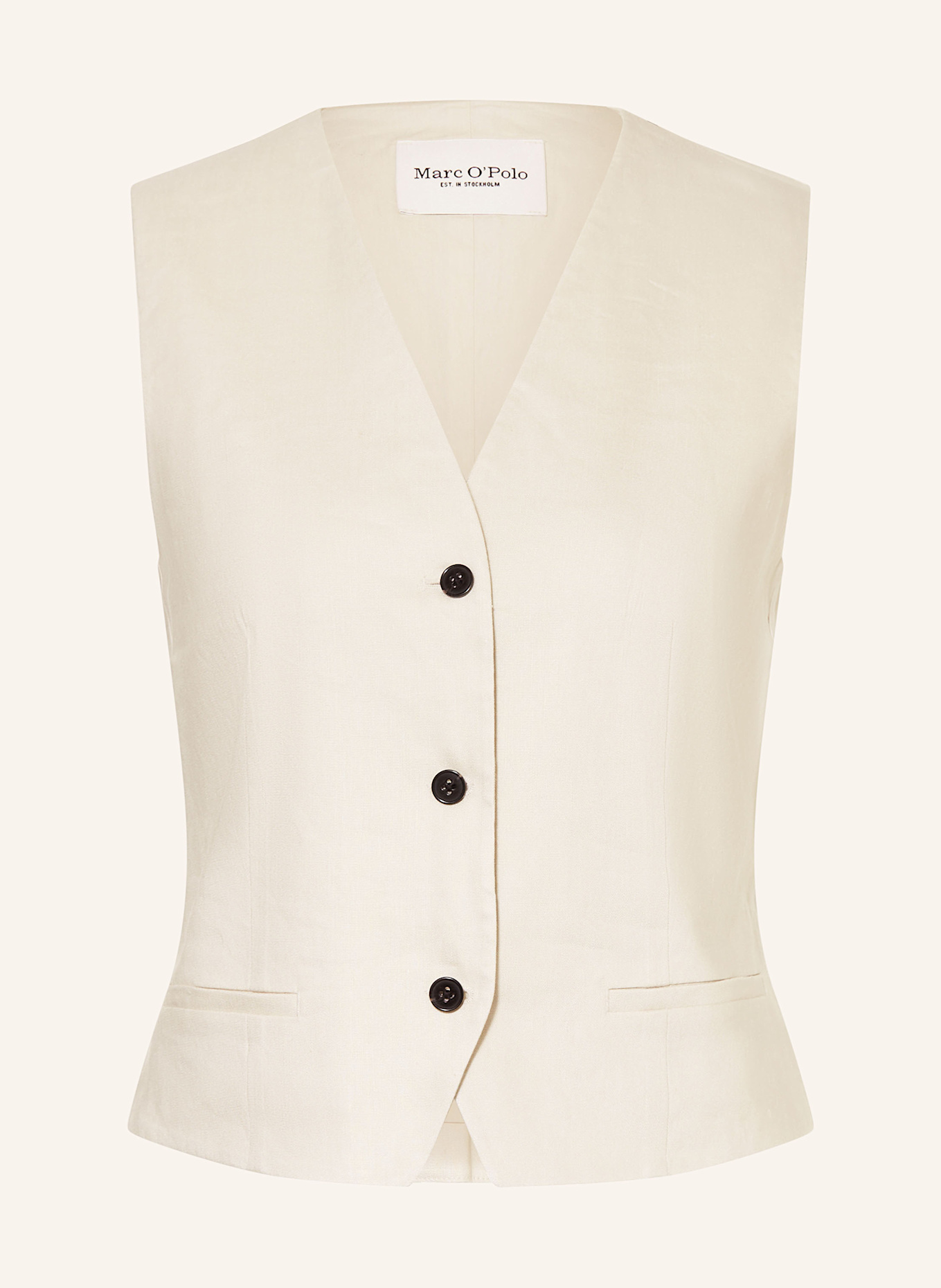 Marc O'Polo Weste mit Leinen: ECRU