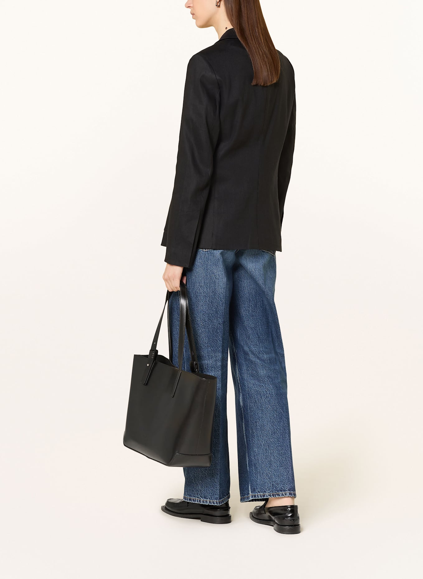 Marc O'Polo Blejzr s příměsí lnu: ČERNÁ