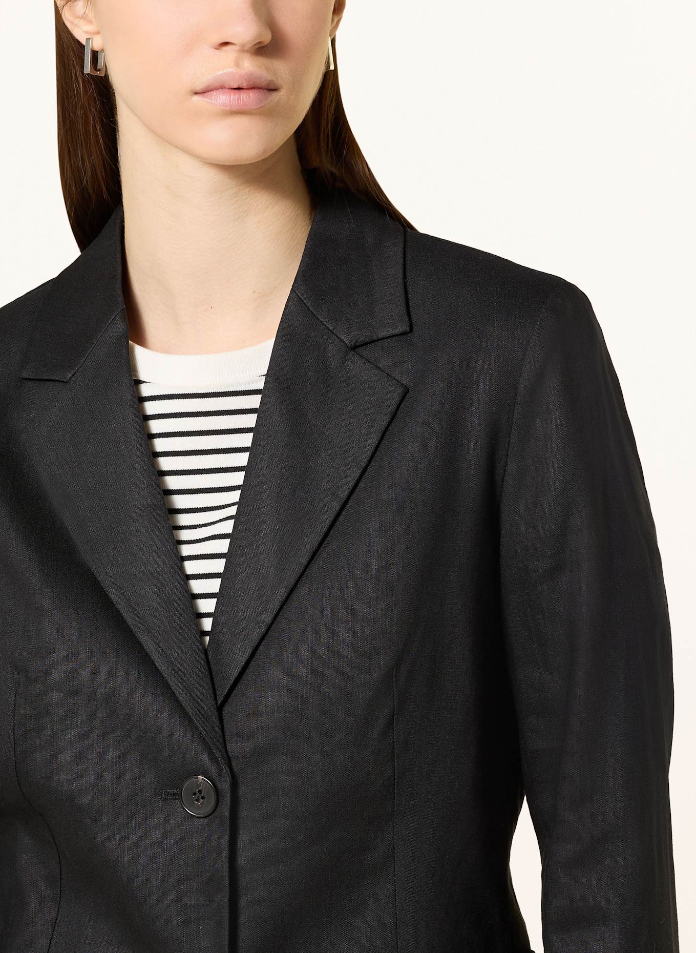 Marc O'Polo Blejzr s příměsí lnu: ČERNÁ