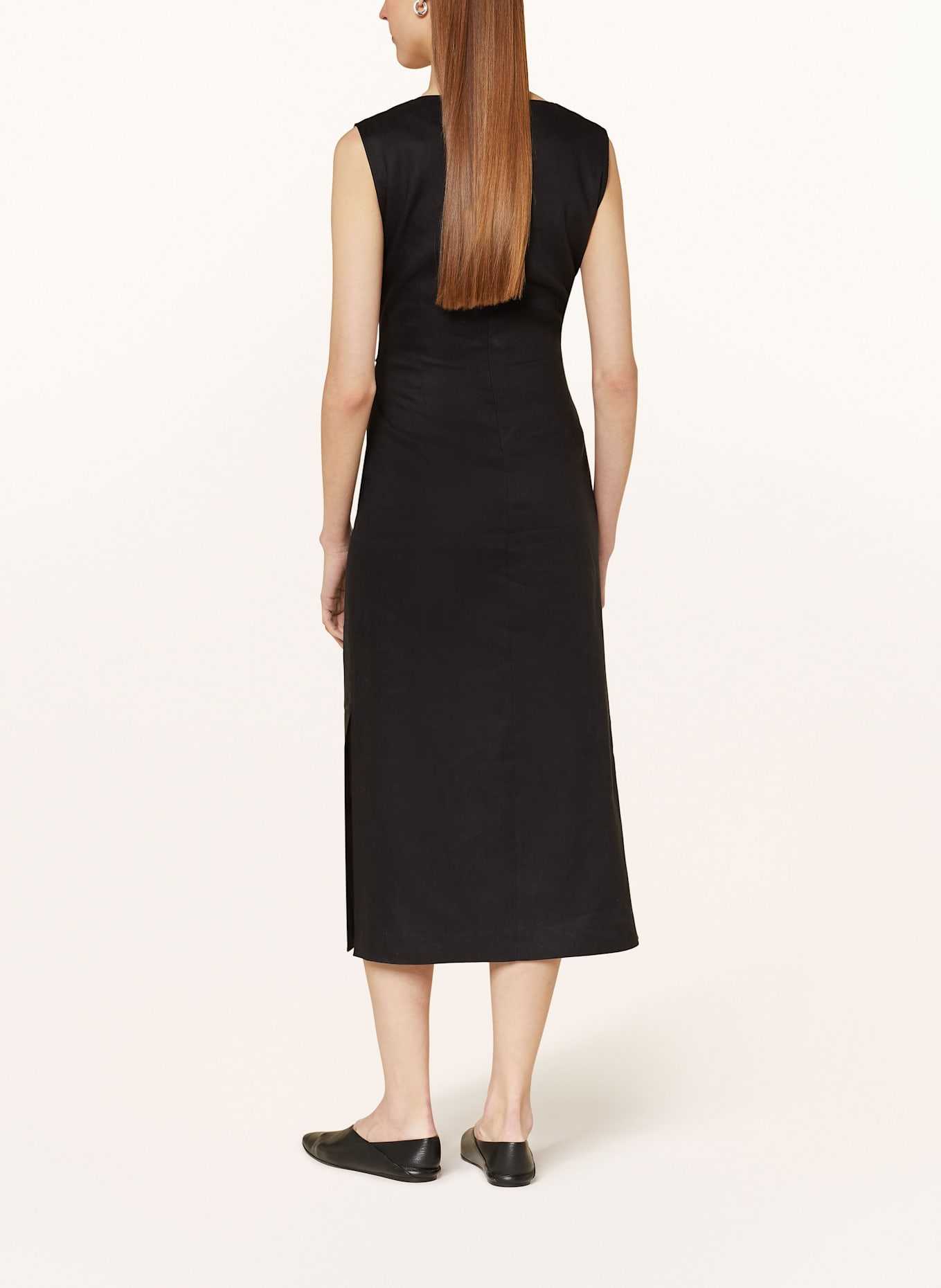 Marc O'Polo Kleid mit Leinen: SCHWARZ