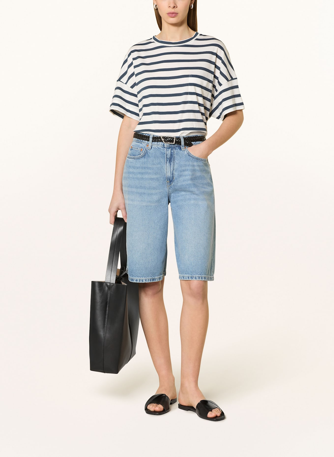 Marc O'Polo T-shirt: DARK BLUE / WHITE
