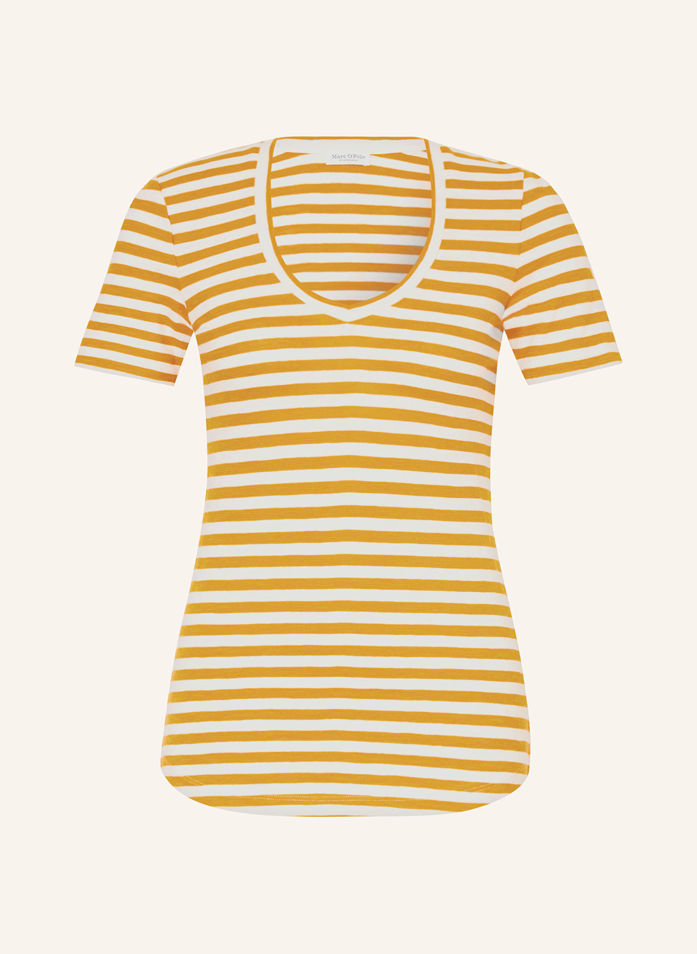 Marc O'Polo Strickshirt: WEISS / DUNKELGELB