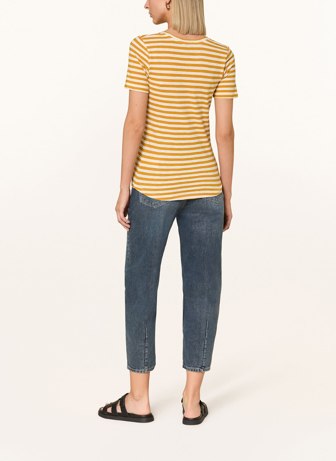 Marc O'Polo Strickshirt: WEISS / DUNKELGELB