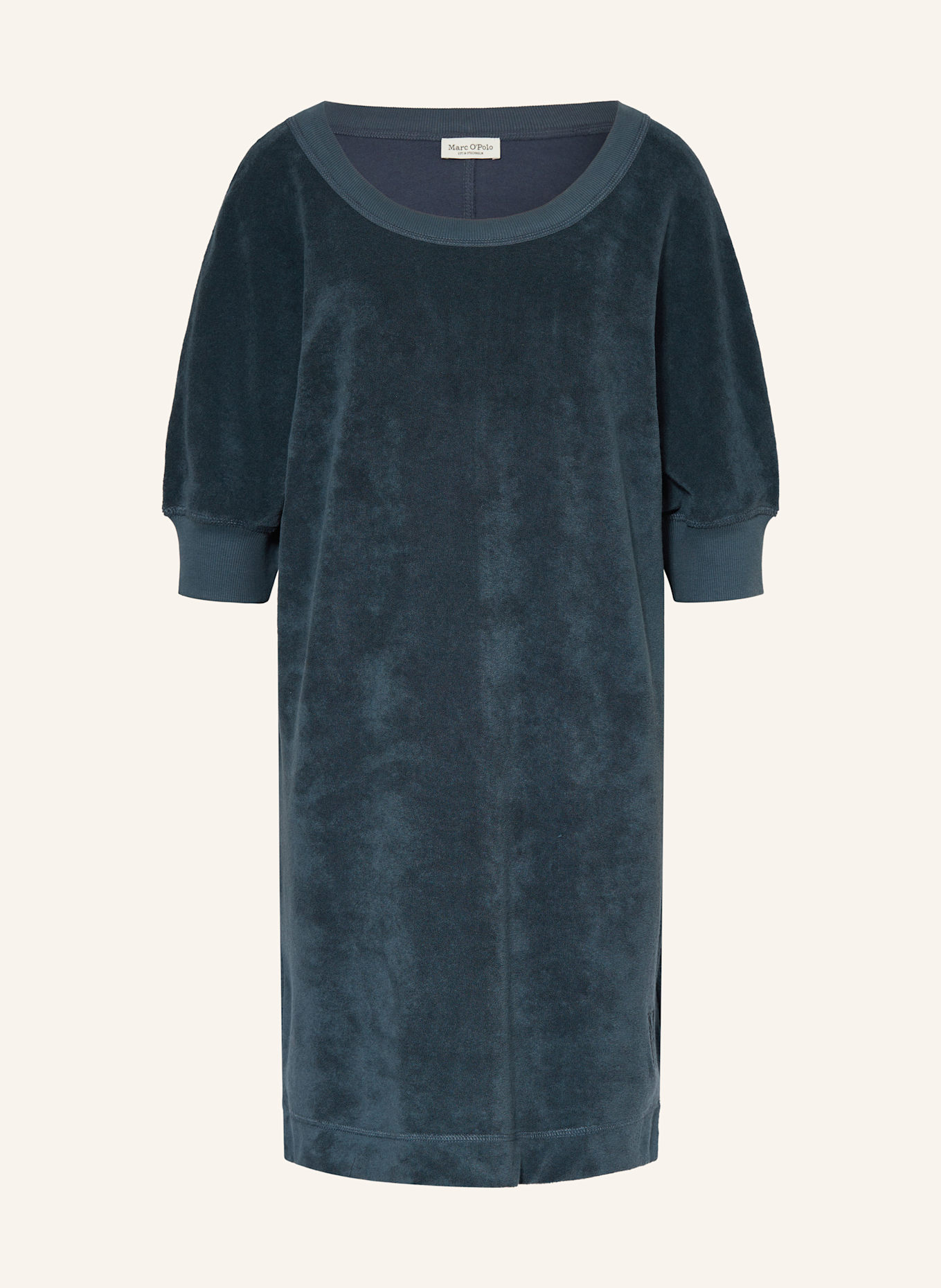 Marc O'Polo Terry dress with 3/4 sleeves: DARK BLUE