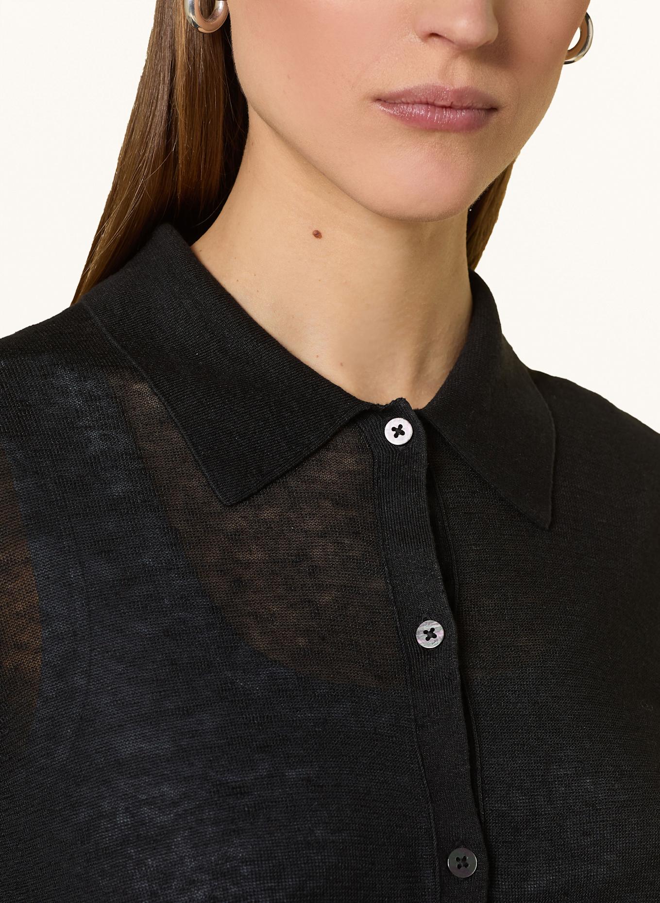 Marc O'Polo Hemdbluse aus Leinen: SCHWARZ