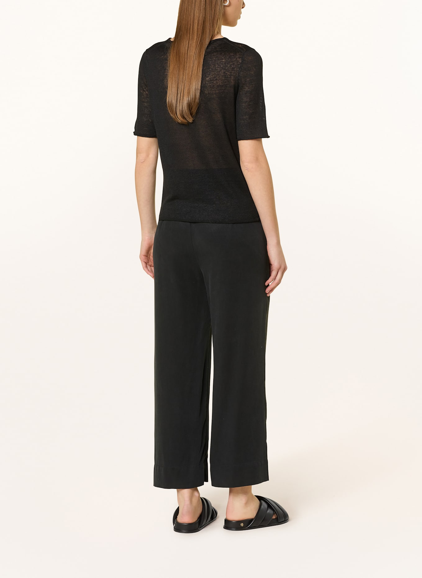 Marc O'Polo Strickshirt aus Leinen: SCHWARZ