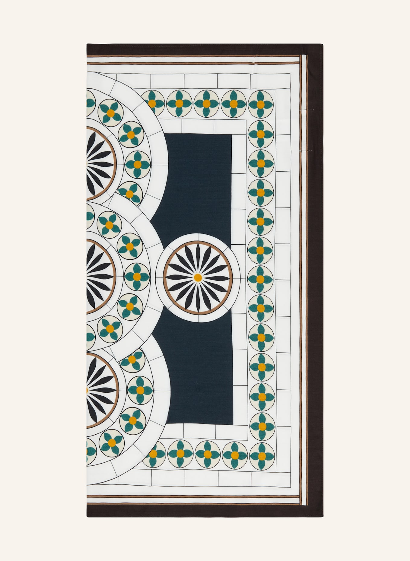 Marc O'Polo Tuch: WEISS / DUNKELBLAU / PETROL