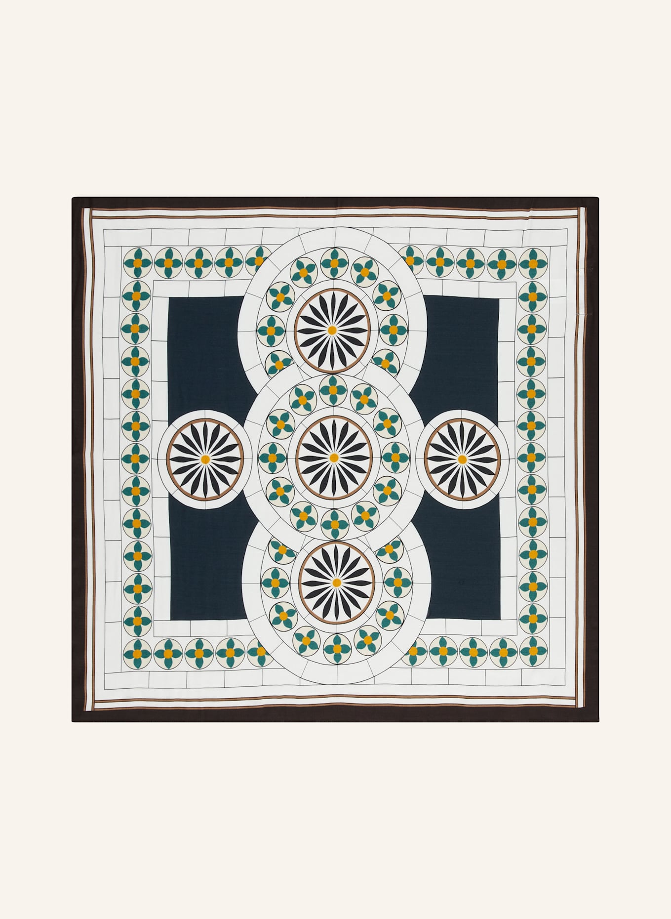 Marc O'Polo Tuch: WEISS / DUNKELBLAU / PETROL