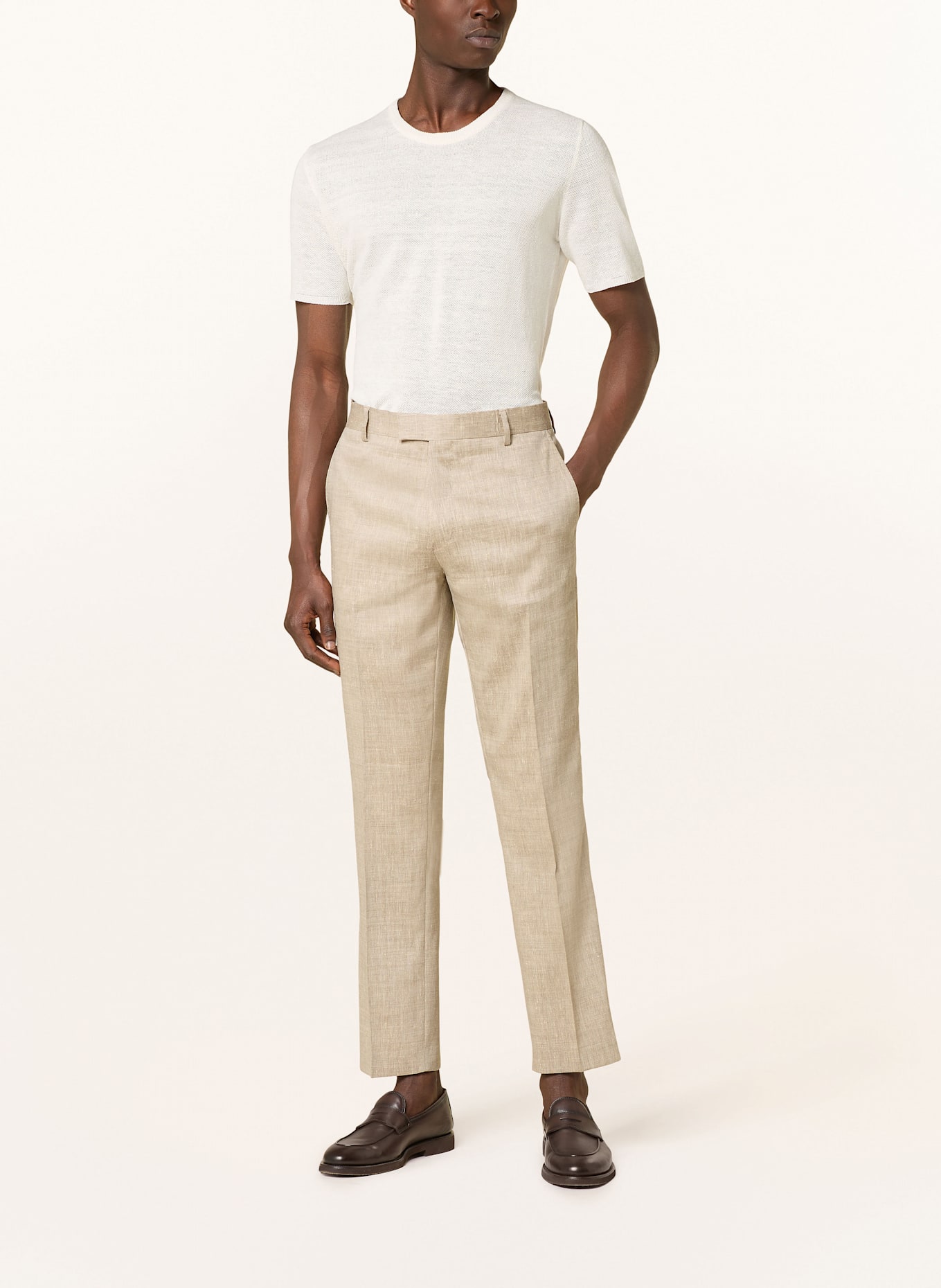 TIGER OF SWEDEN Anzughose TENSE Regular Fit mit Leinen: 13L Soft Latte