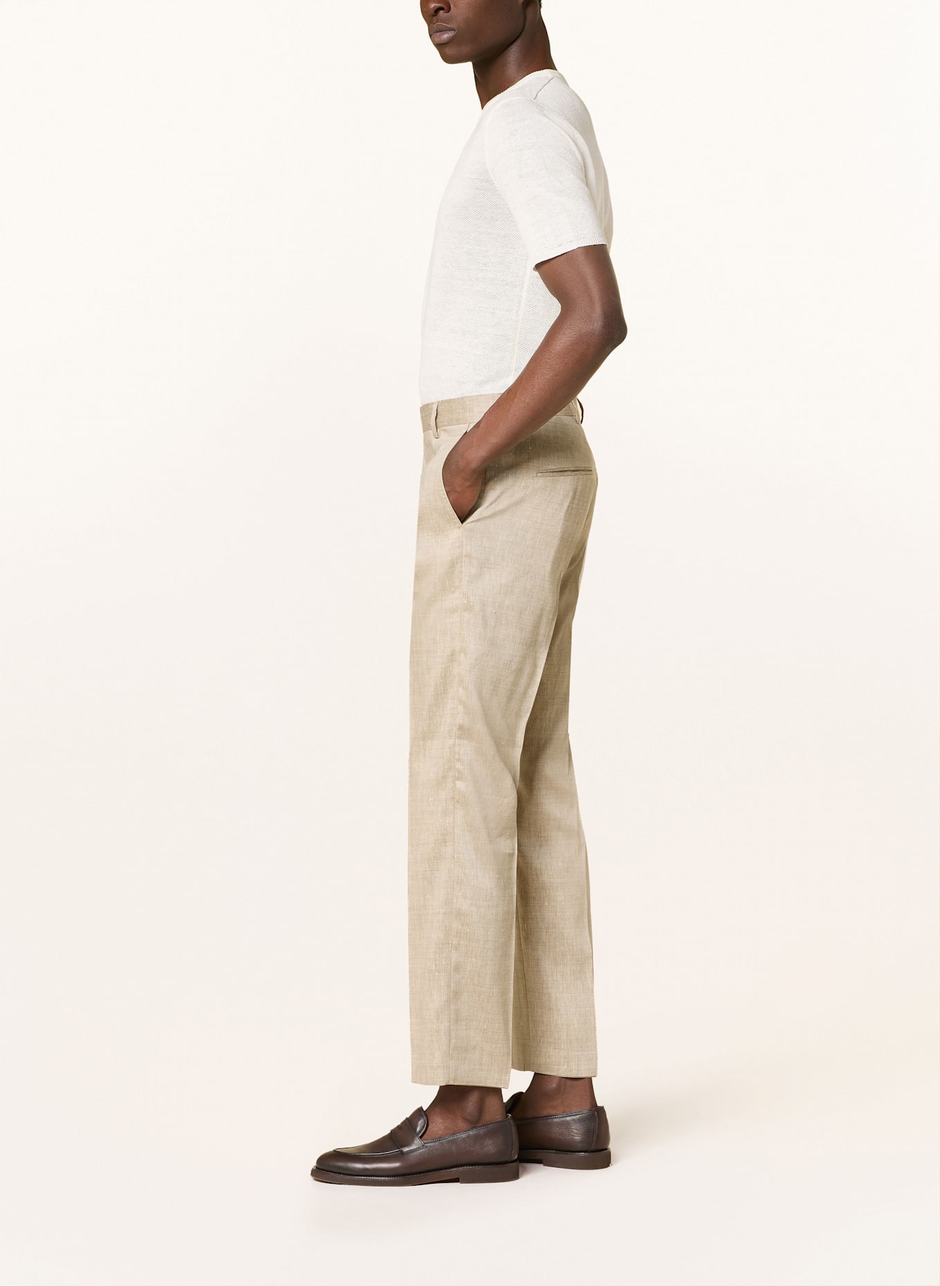 TIGER OF SWEDEN Anzughose TENSE Regular Fit mit Leinen: 13L Soft Latte