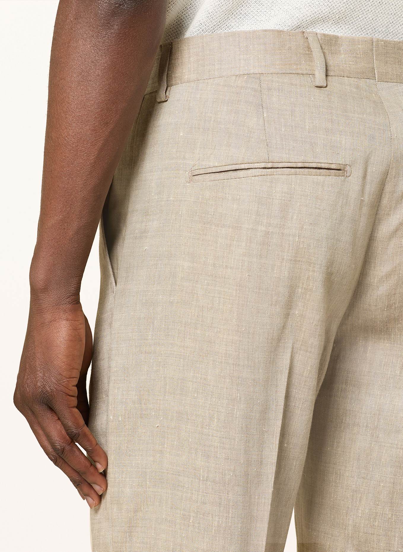 TIGER OF SWEDEN Anzughose TENSE Regular Fit mit Leinen: 13L Soft Latte