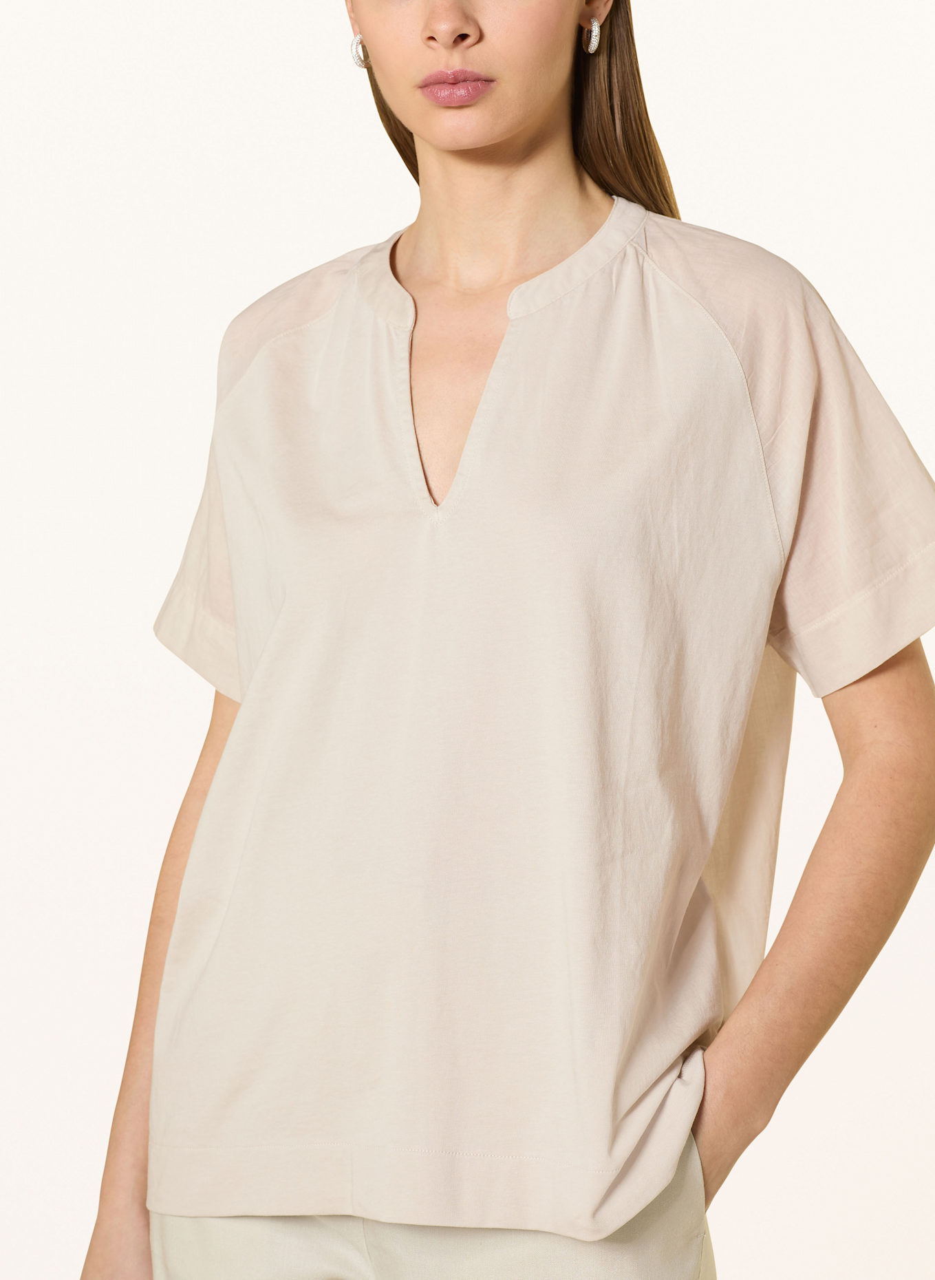 Marc O'Polo Blusenshirt aus Jersey: CREME