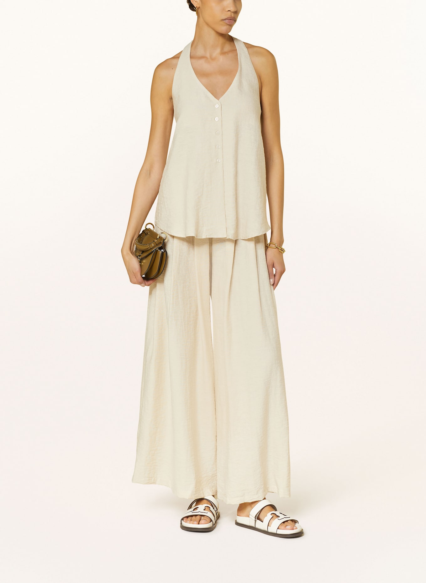 ELEH Top mit Leinen: BEIGE