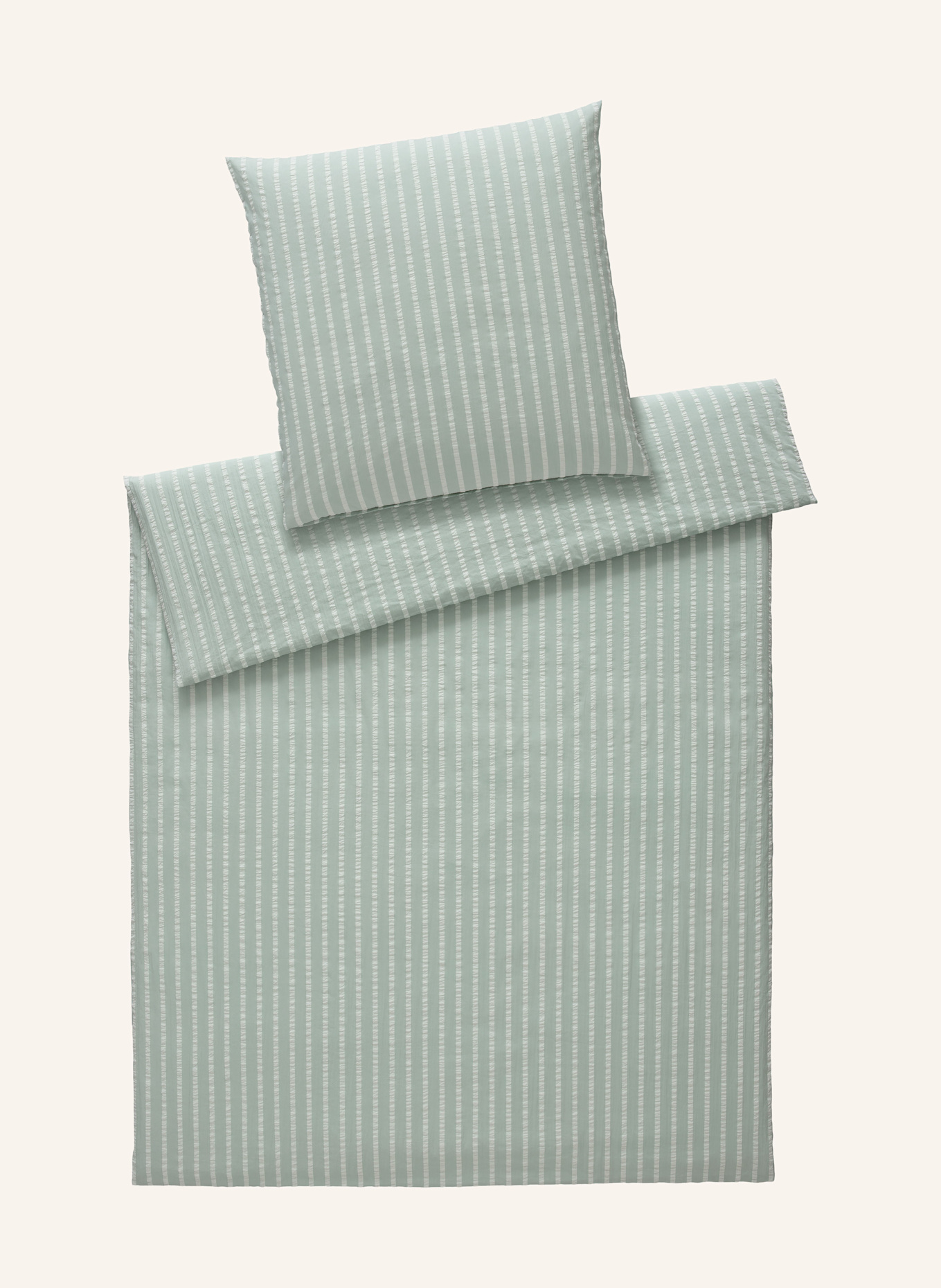 elegante Linge de lit SANDVIG: MENTHE/ BLANC