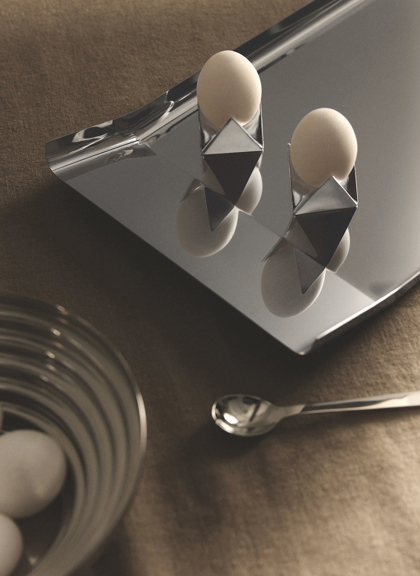 ALESSI Podnos ARRAN: STŘÍBRNÁ