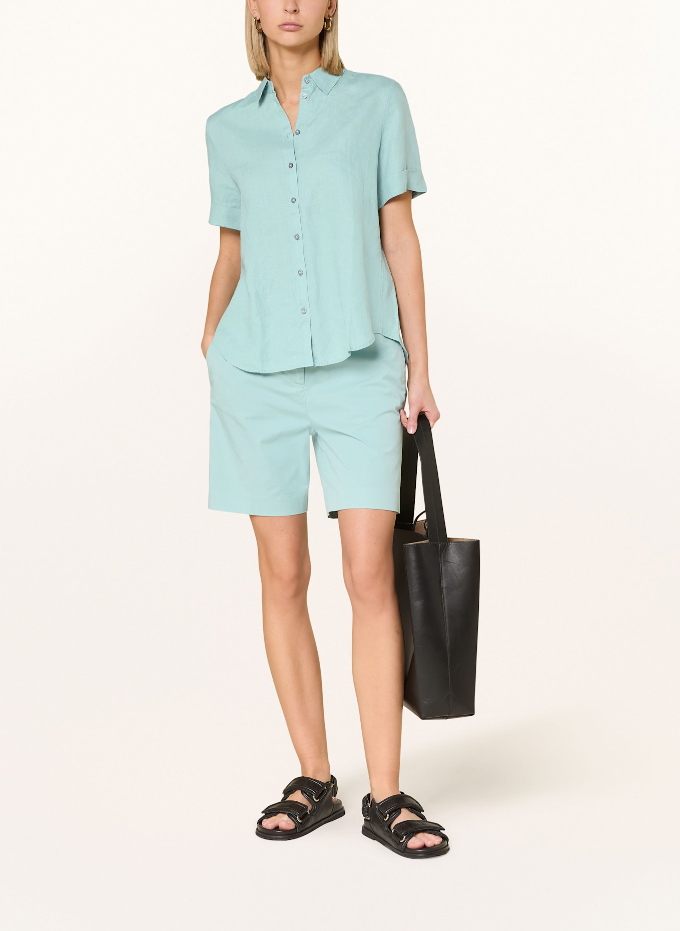 Marc O'Polo Hemdbluse aus Leinen: PETROL