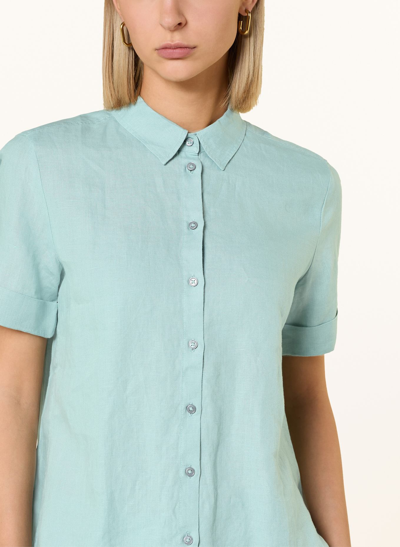 Marc O'Polo Hemdbluse aus Leinen: PETROL