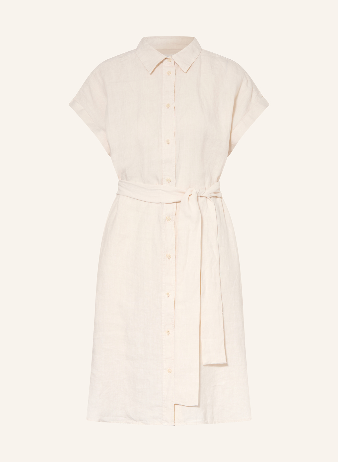 Marc O'Polo Hemdblusenkleid aus Leinen: CREME