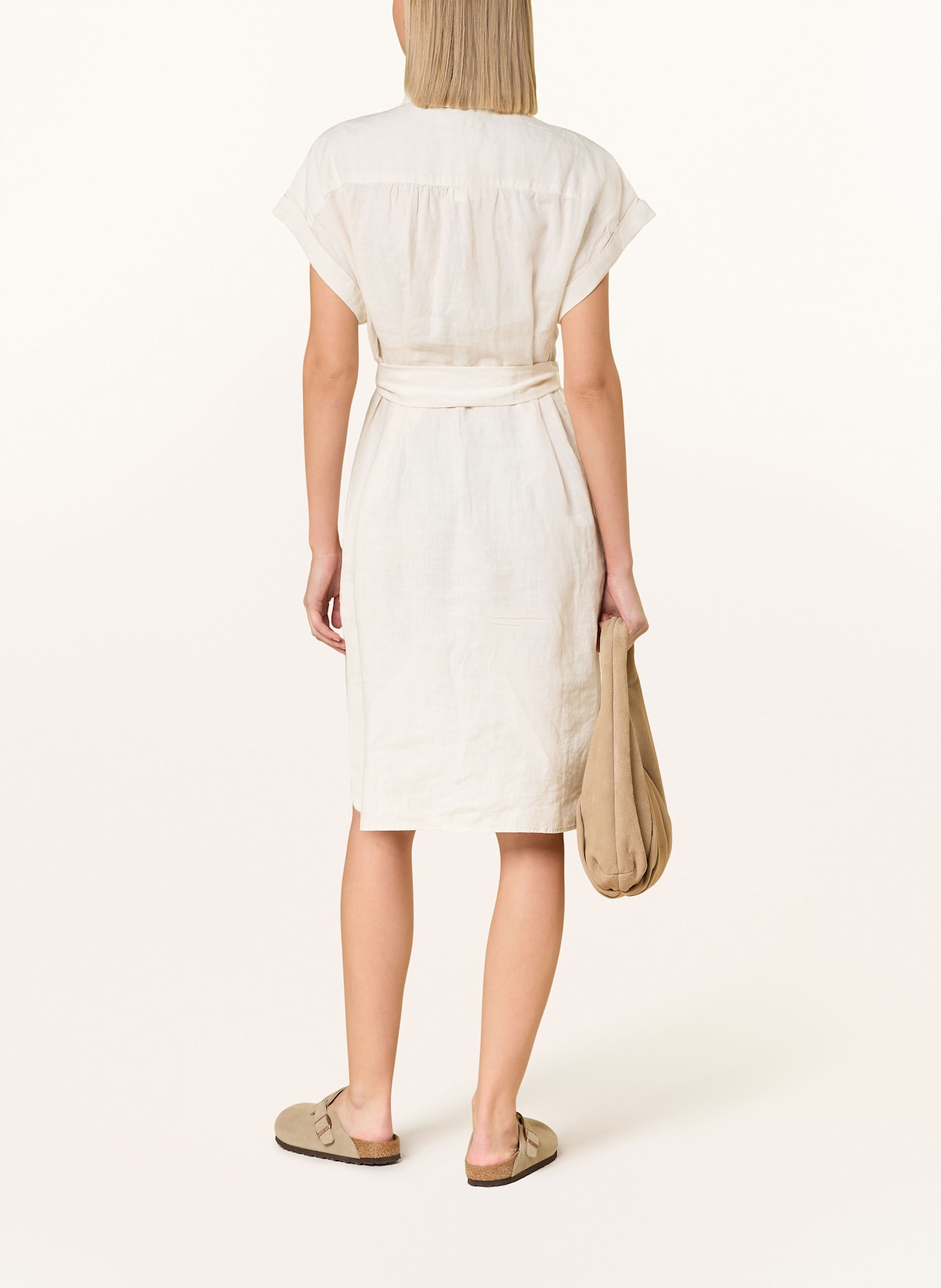 Marc O'Polo Hemdblusenkleid aus Leinen: CREME