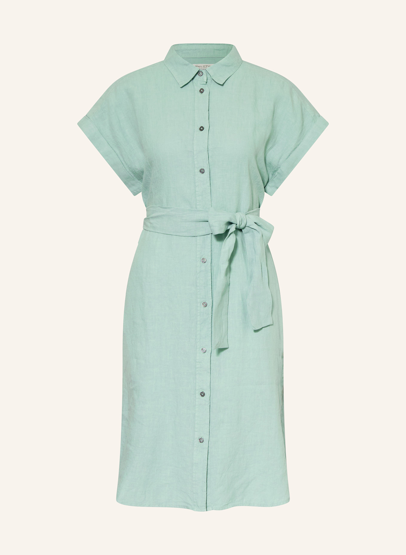 Marc O'Polo Hemdblusenkleid aus Leinen: TÜRKIS