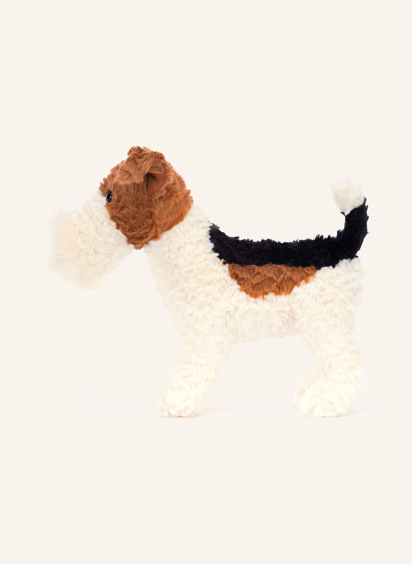 Jellycat Hund-Kuscheltier HECTOR FOX TERRIER: WEISS/ SCHWARZ/ BRAUN