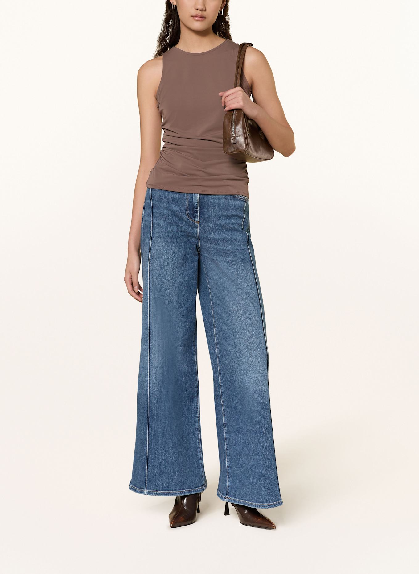 REISS Wide Leg Jeans HEATHER: 31 MID BLUE