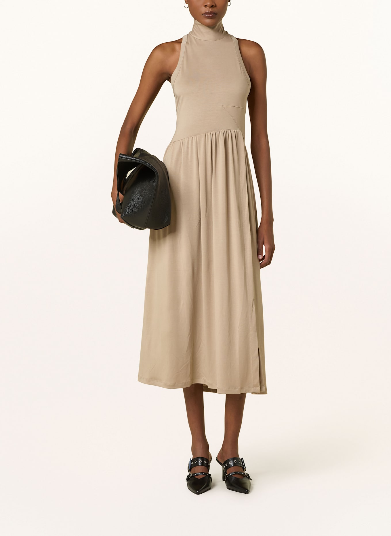 REISS Žerzejové šaty BLAKE: BÉŽOVÁ