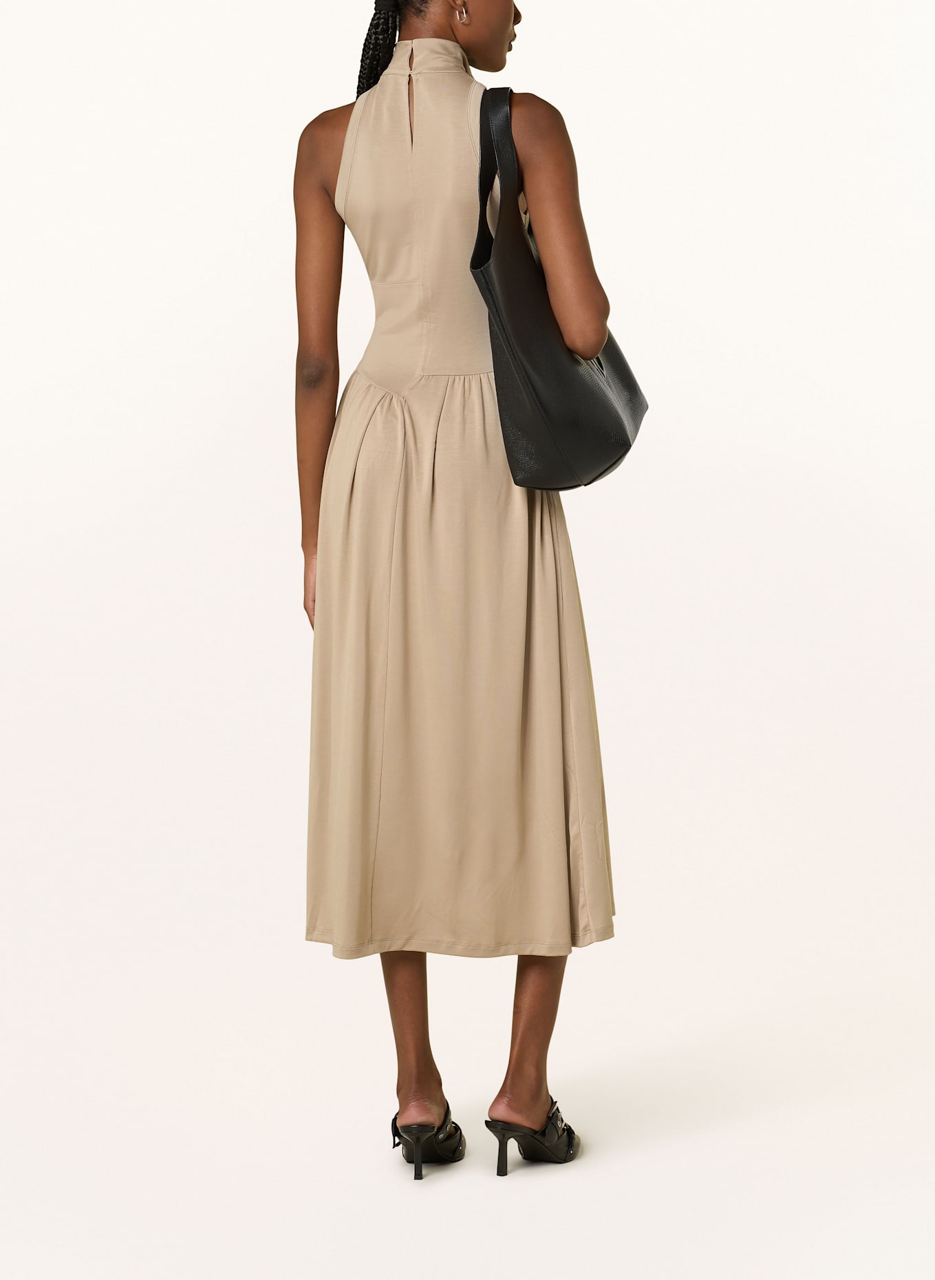 REISS Žerzejové šaty BLAKE: BÉŽOVÁ