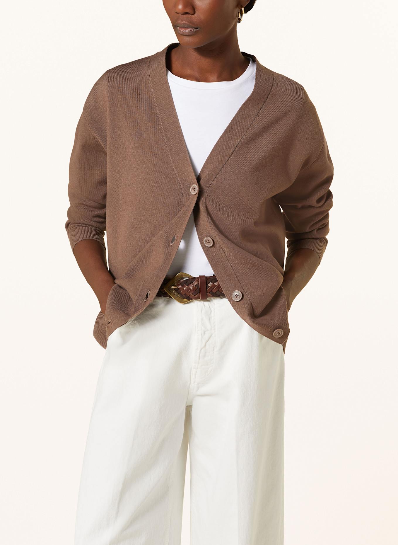 REISS Strickjacke LUCY: BRAUN