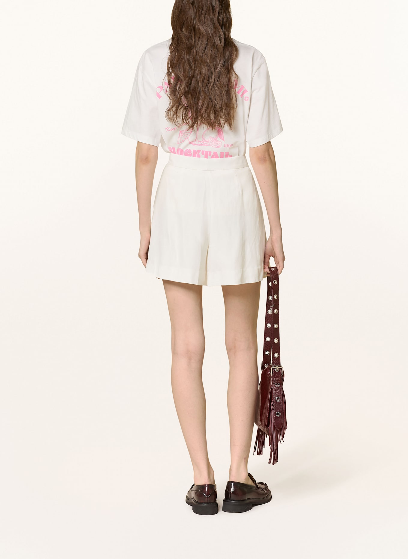 maje Shorts mit Leinen: ECRU