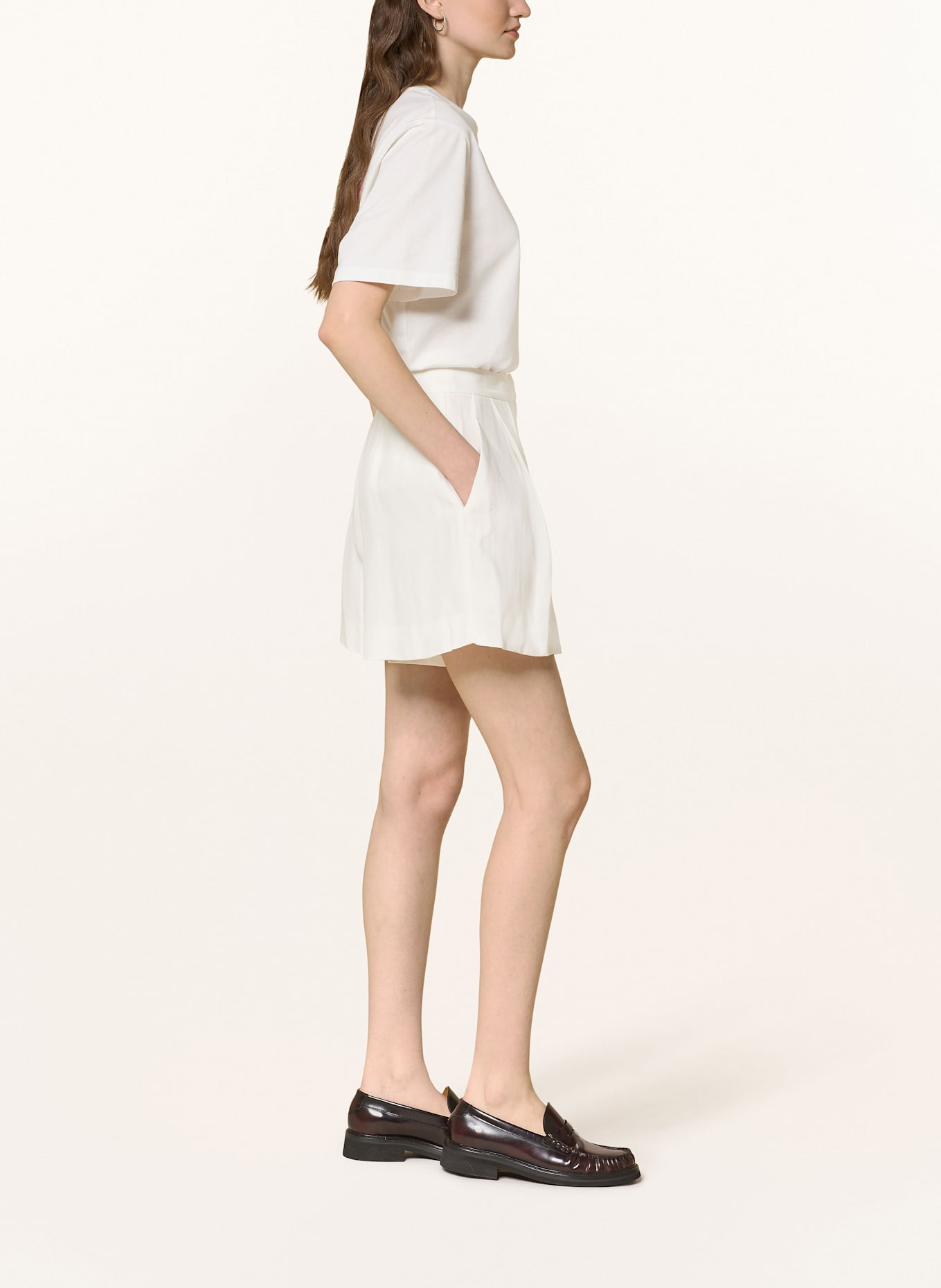 maje Shorts mit Leinen: ECRU