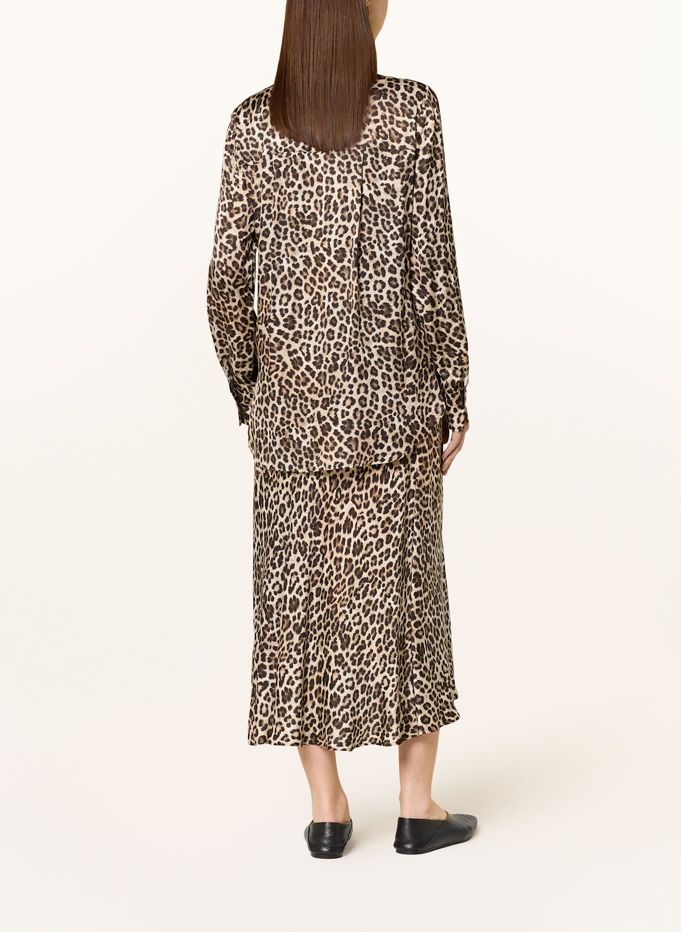 MARC AUREL Satinrock: COGNAC / CREME / SCHWARZ