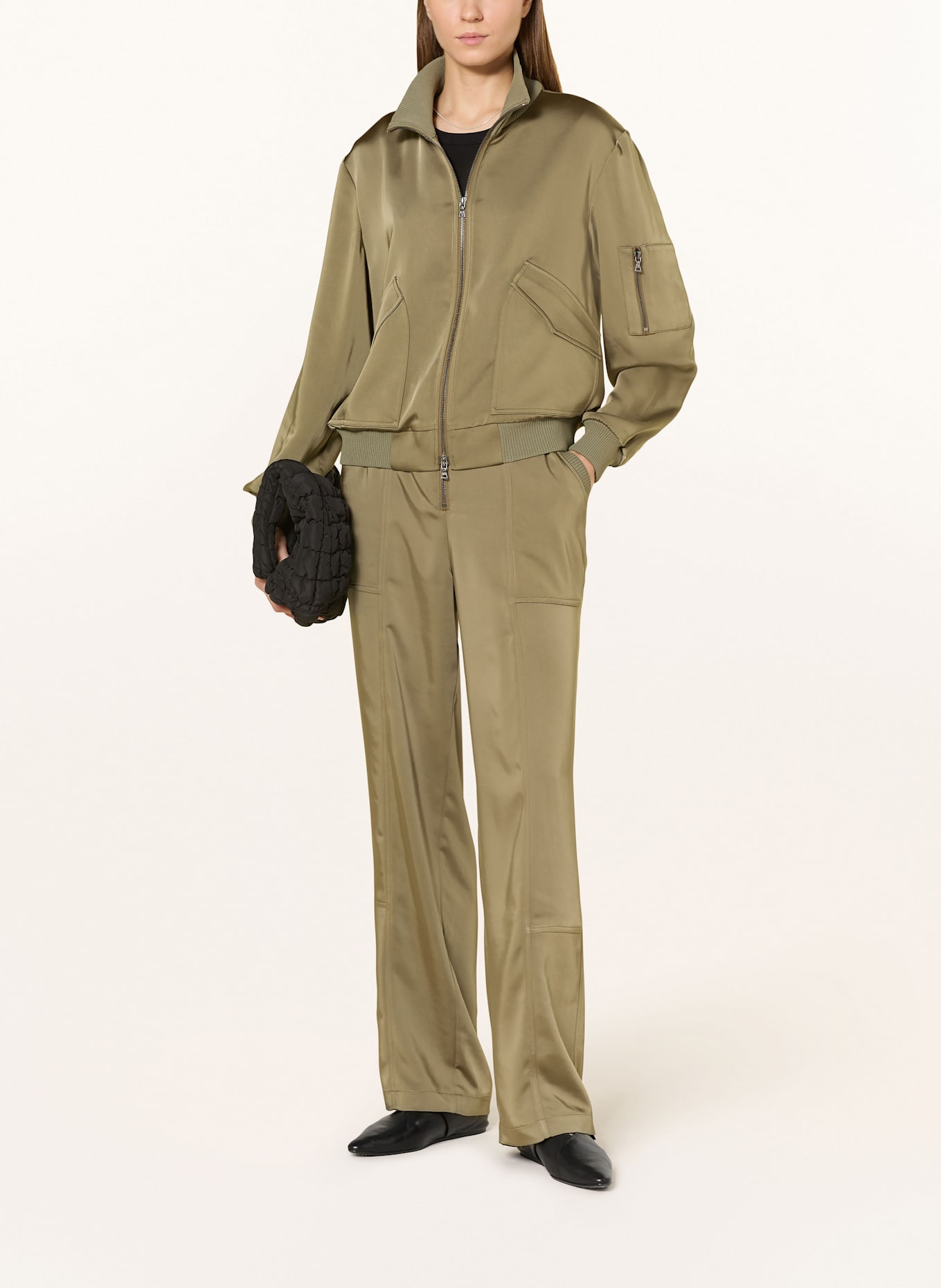MARC AUREL Satinblouson: KHAKI